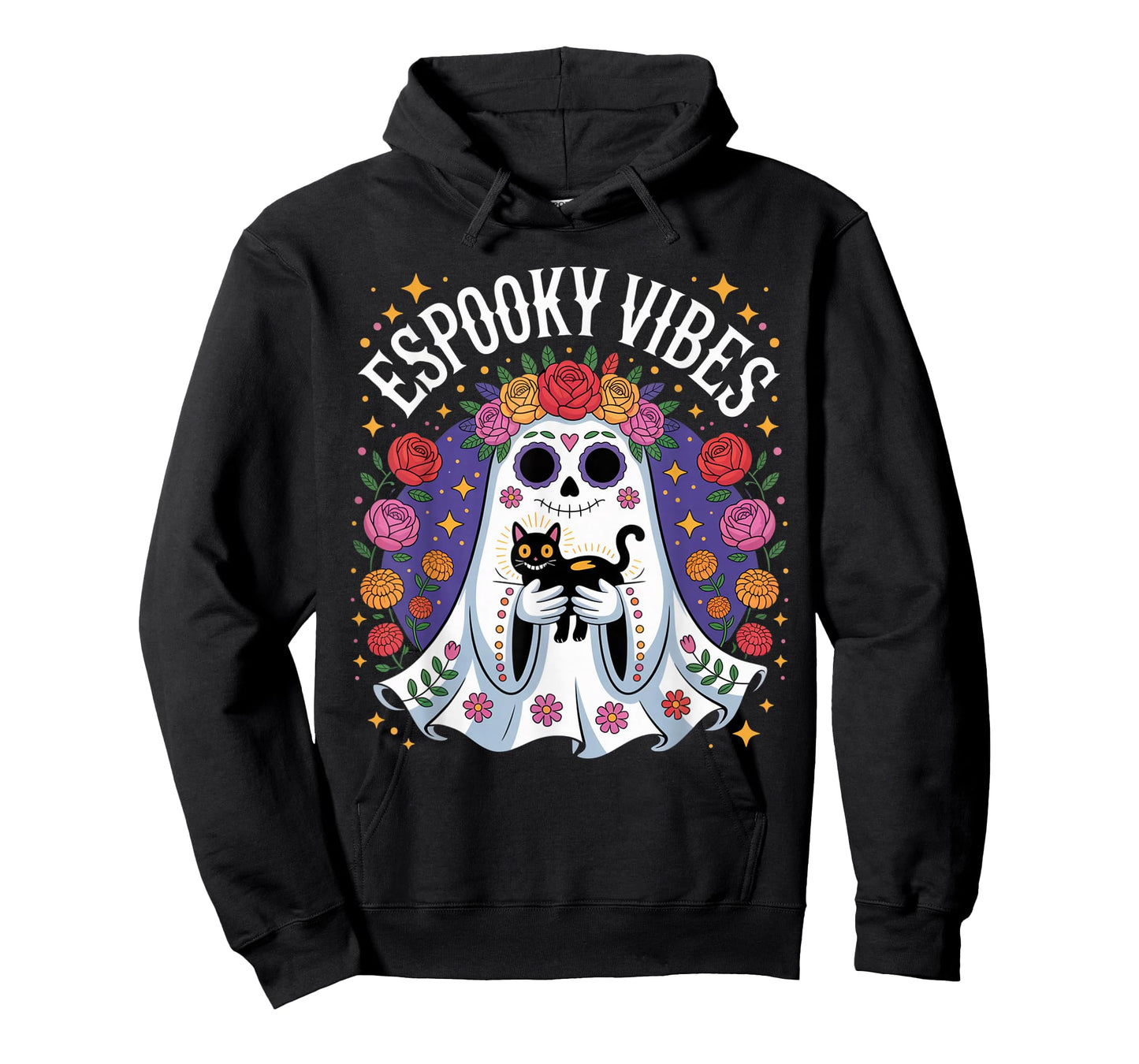 Espooky Vibes Spanish Mexican Halloween Ghost Teacher Women T-Shirt