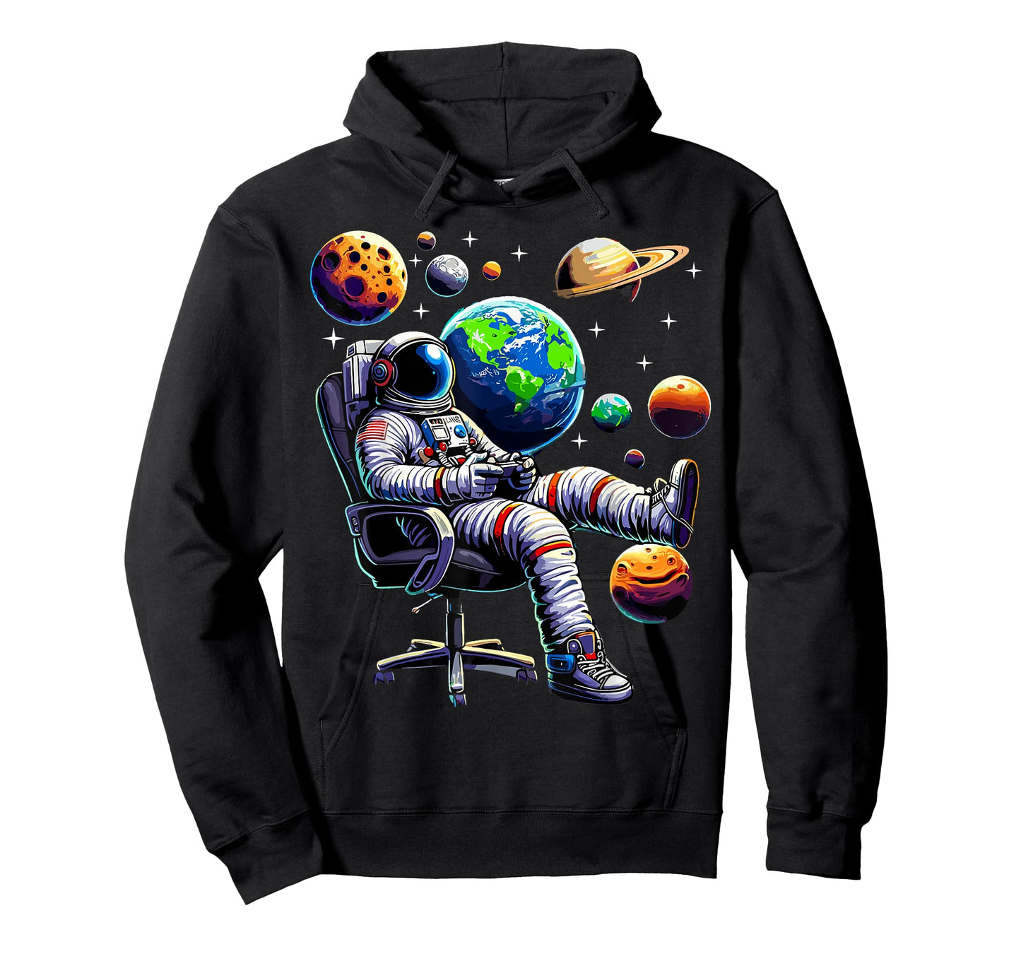 Astronaut Gamer Space Gaming System Planets T-Shirt