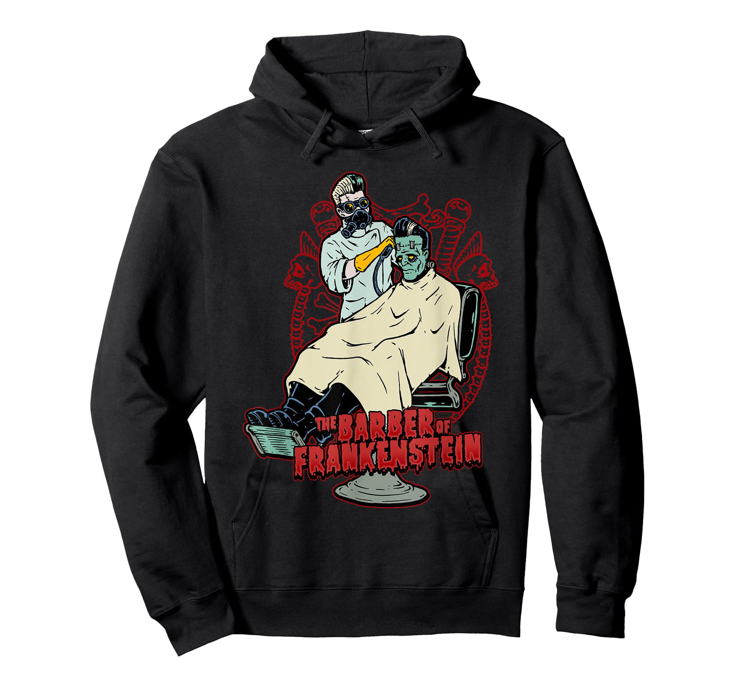 The Barber of Frankenstein Monster Rockabilly Barbershop T-Shirt