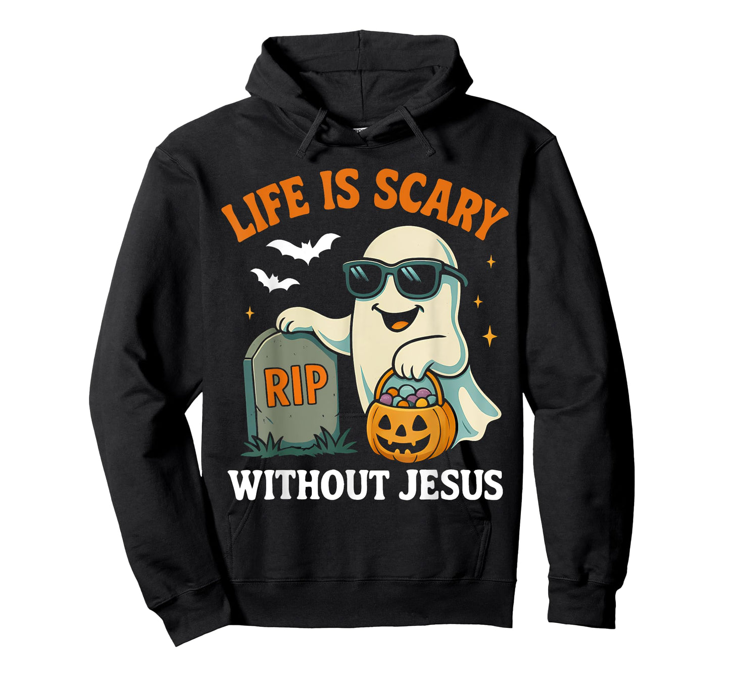 Funny Halloween Ghost Life is Scary Without Jesus Costume T-Shirt
