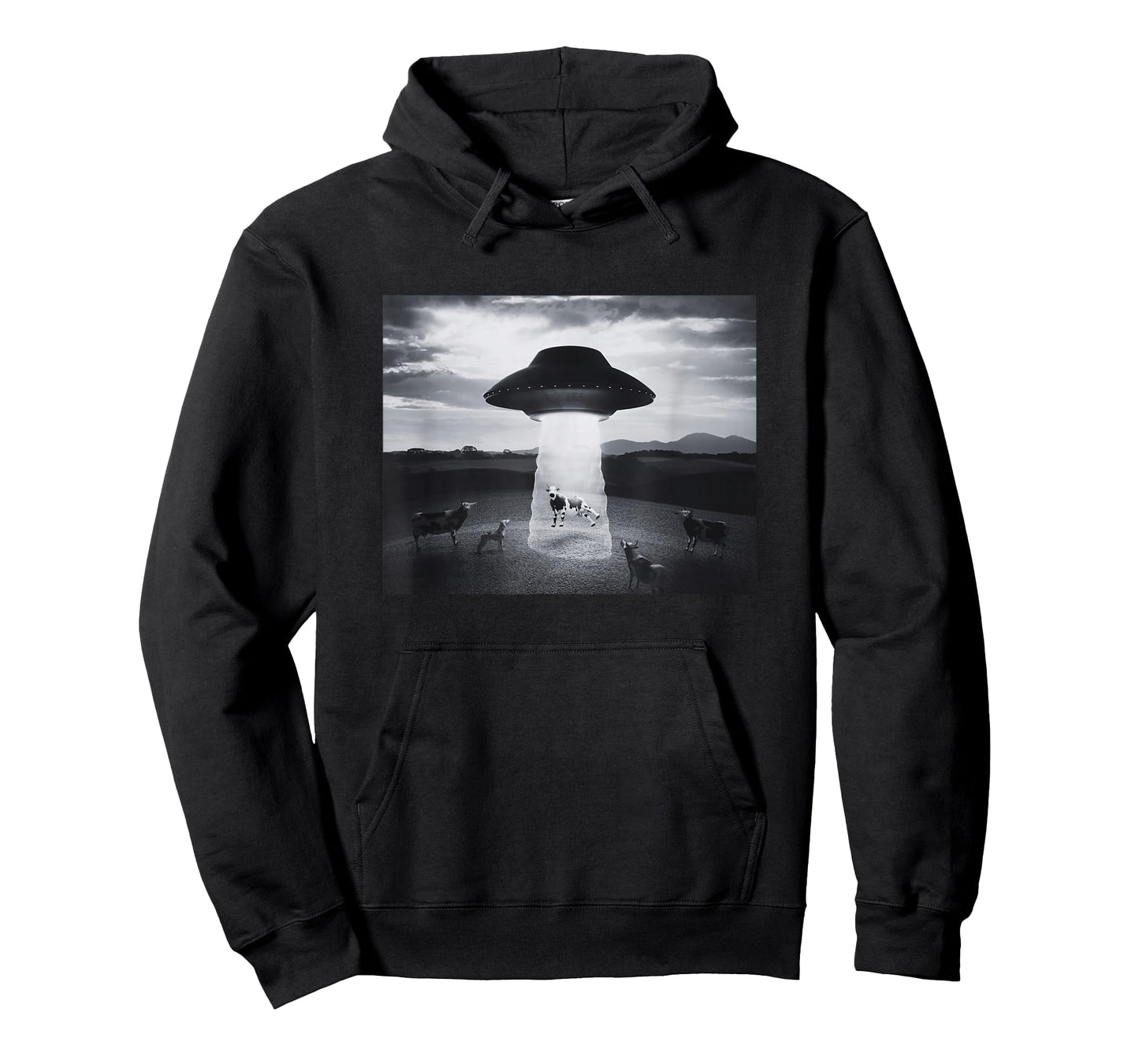 Alien Cow Abduction Funny Alien Spaceship Abducting Cows T-Shirt