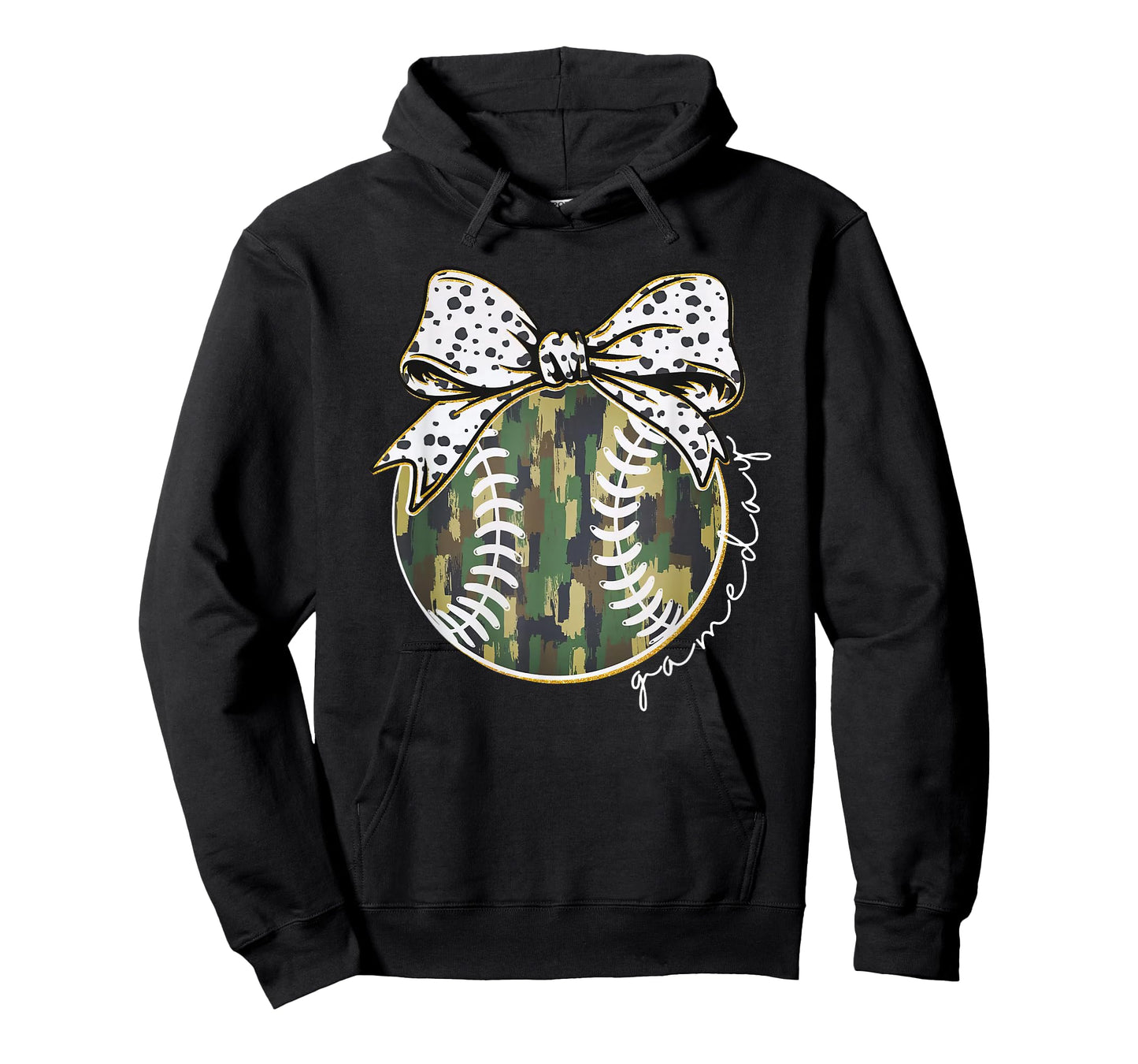 Camouflage Baseball Coquette Game Day Baseball Mama Women T-Shirt