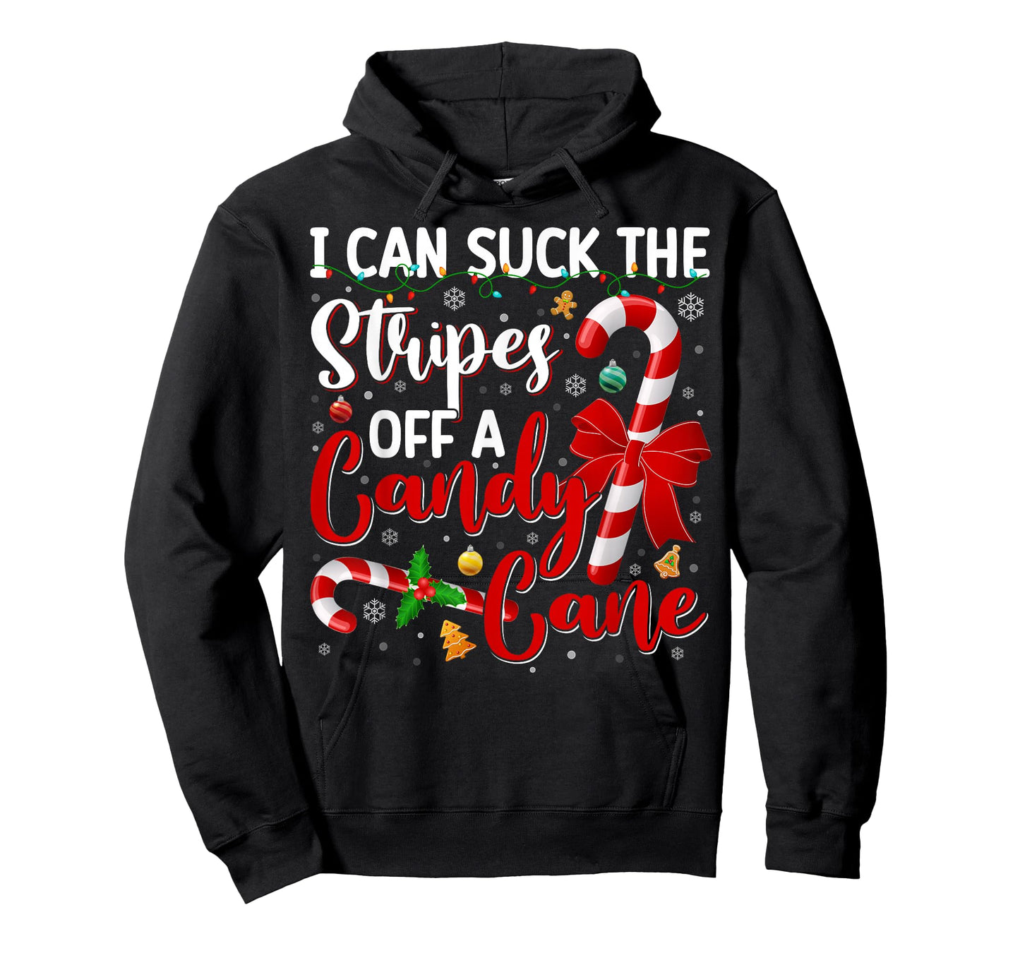 Christmas I Can Suck The Stripes Off Candy Cane Naughty Xmas T-Shirt