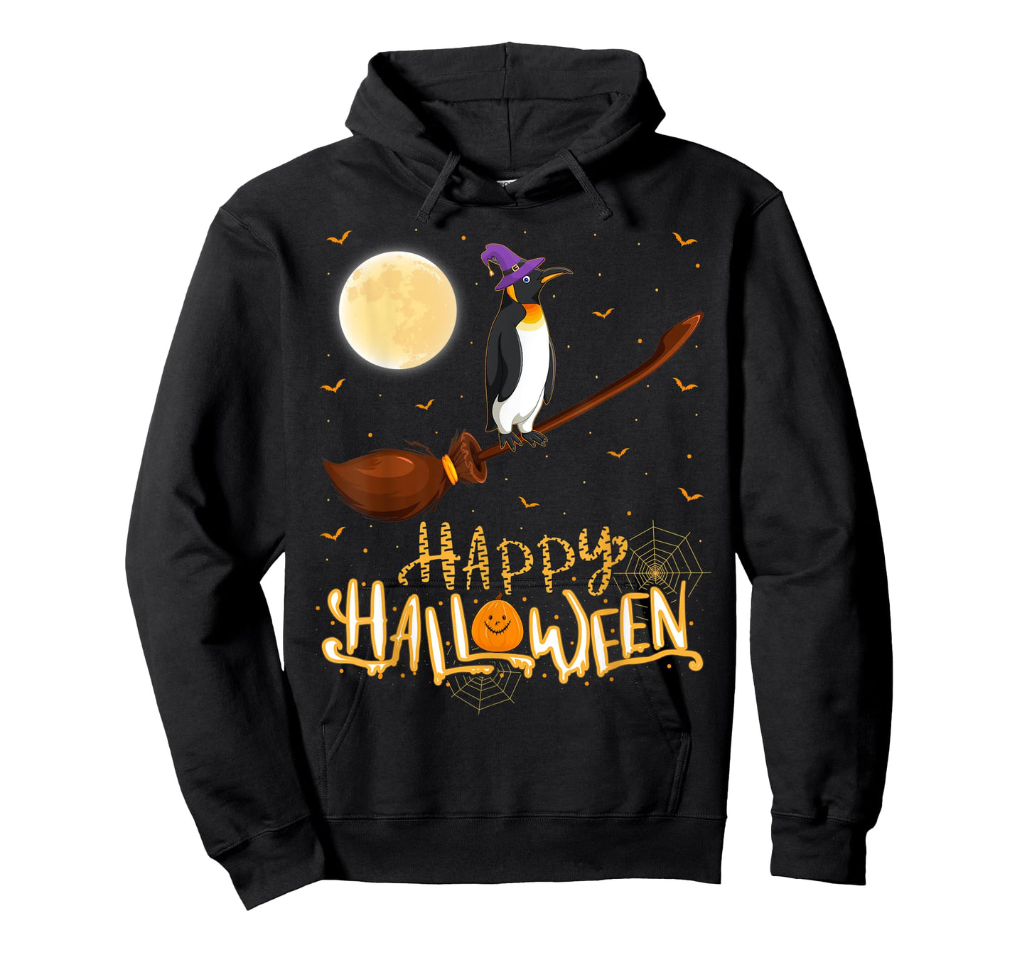 Emperor Penguin Ride Witch Shotgun Emperor Penguin Halloween T-Shirt