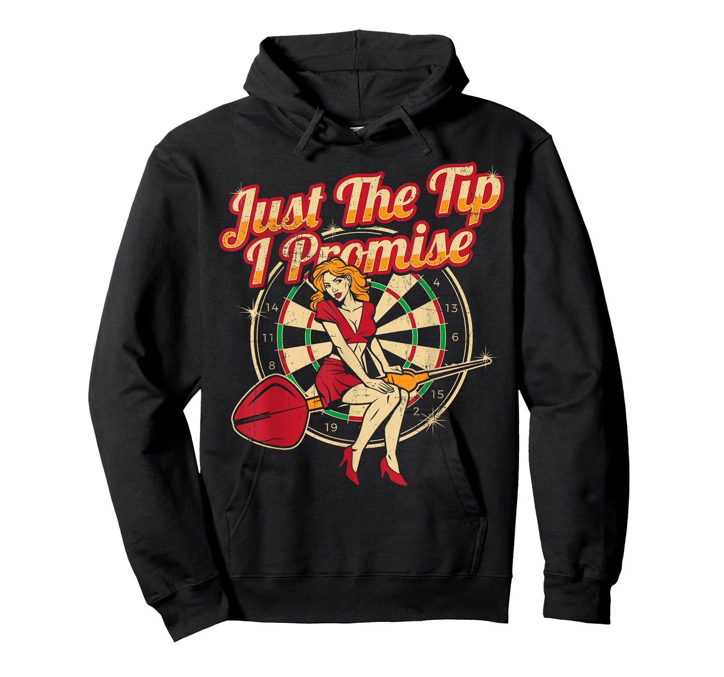 Just The Tip I Promise Darts Player Gifts Sexy Pinup Girl T-Shirt