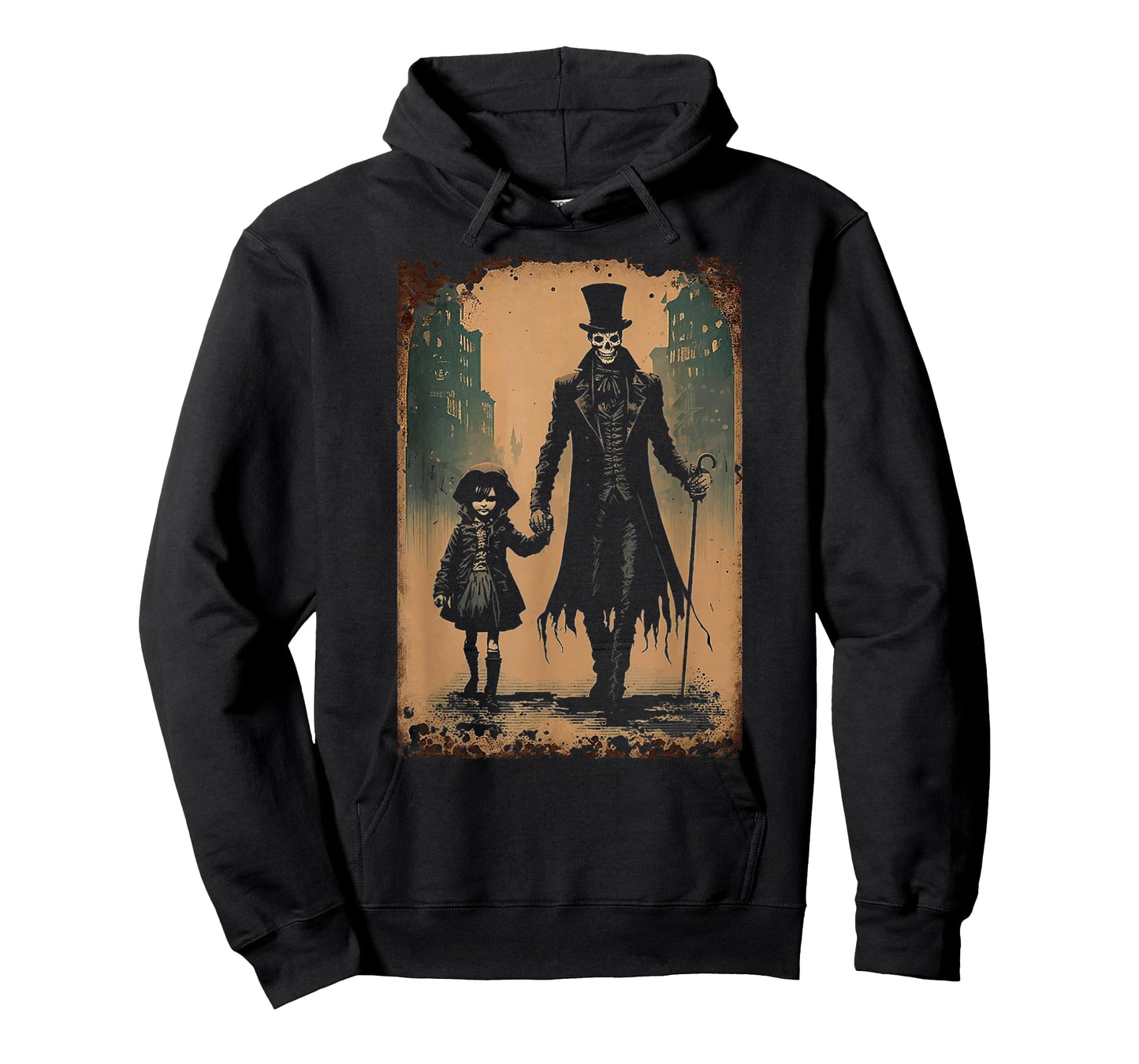 Reaper Of Death Making Friends On A Victorian City Street T-Shirt