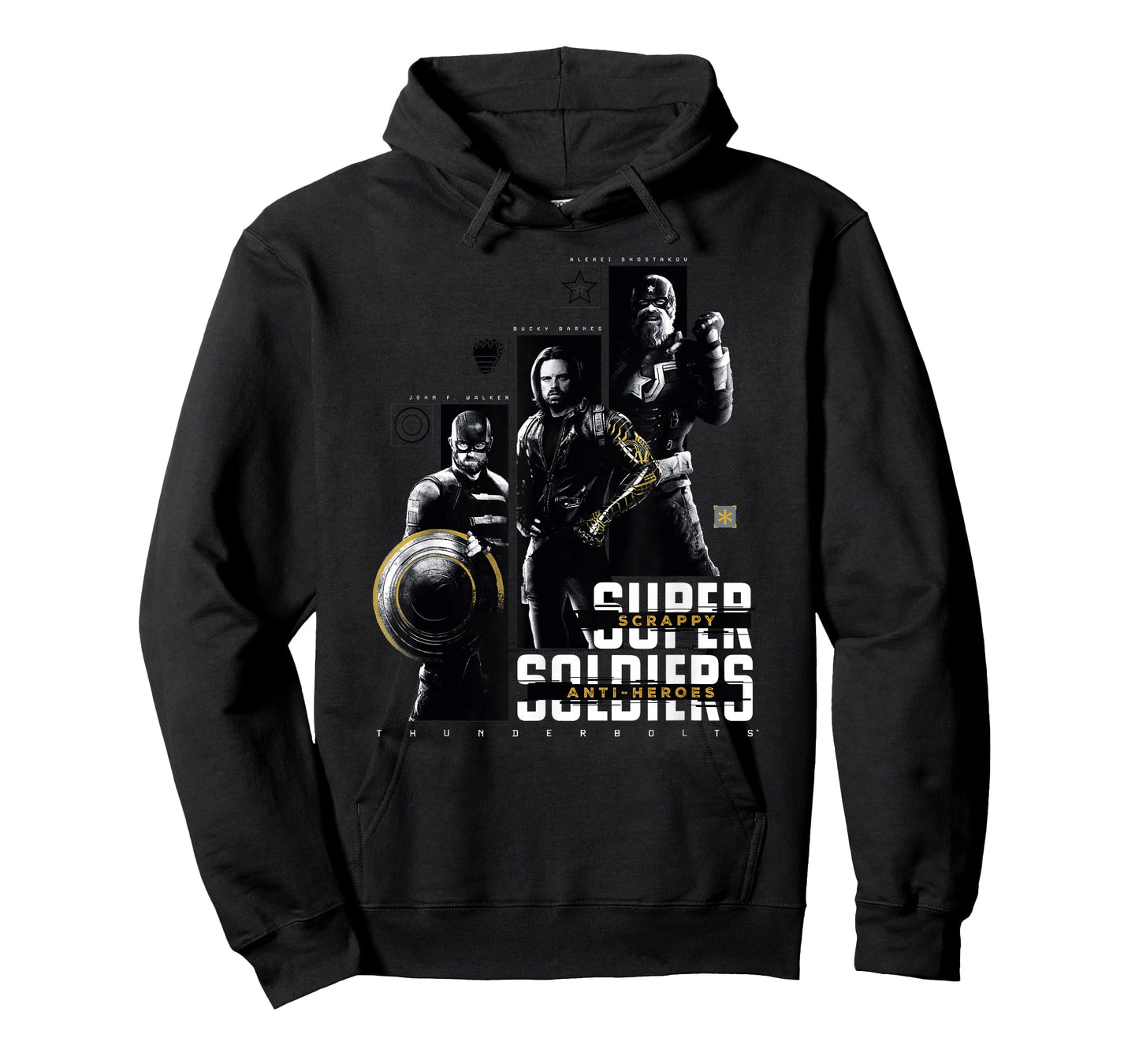 Marvel Thunderbolts Super Soldiers Panels Showcase T-Shirt