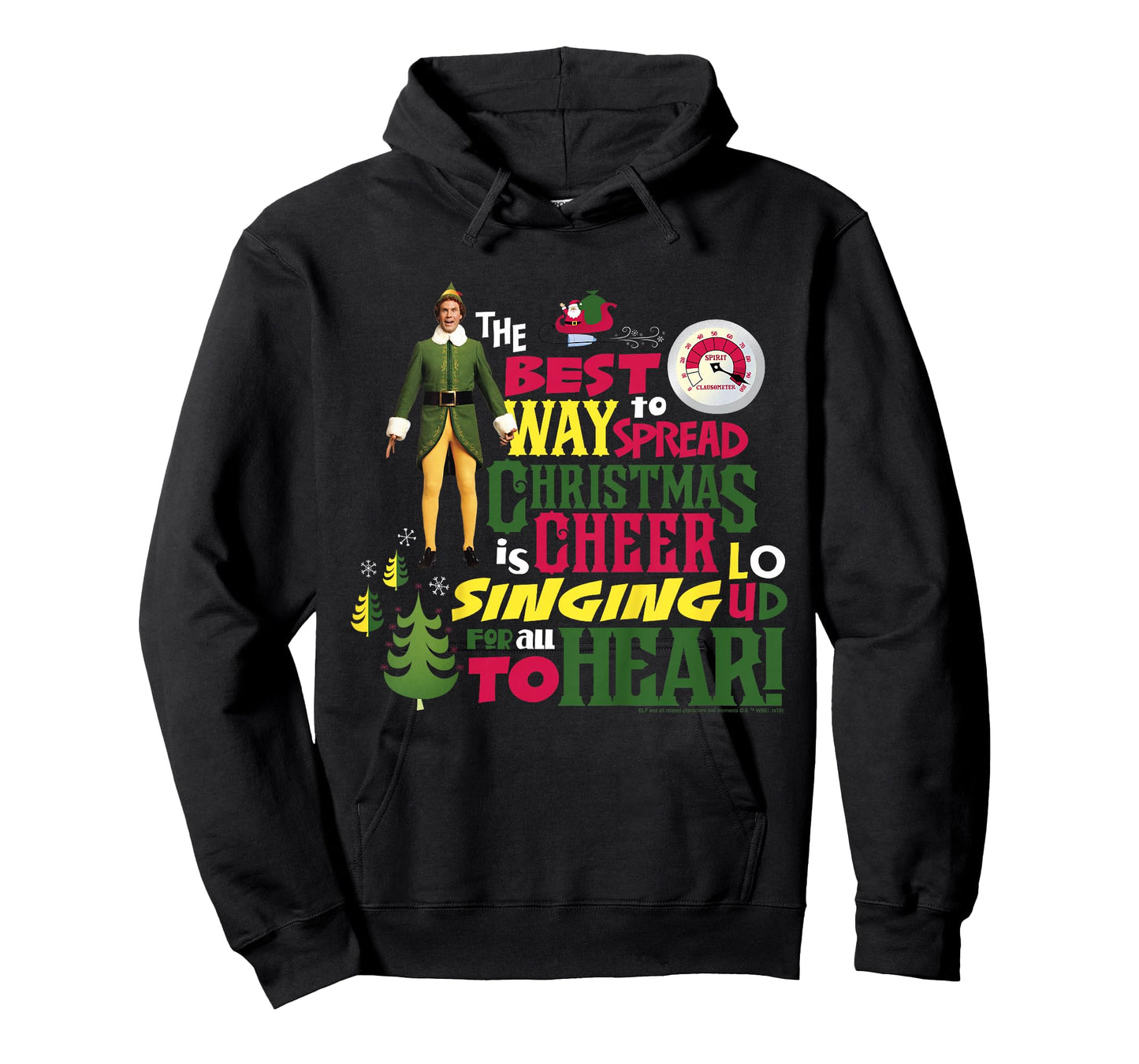 Kids Elf Buddy Christmas Cheer Singing Text Poster T-Shirt