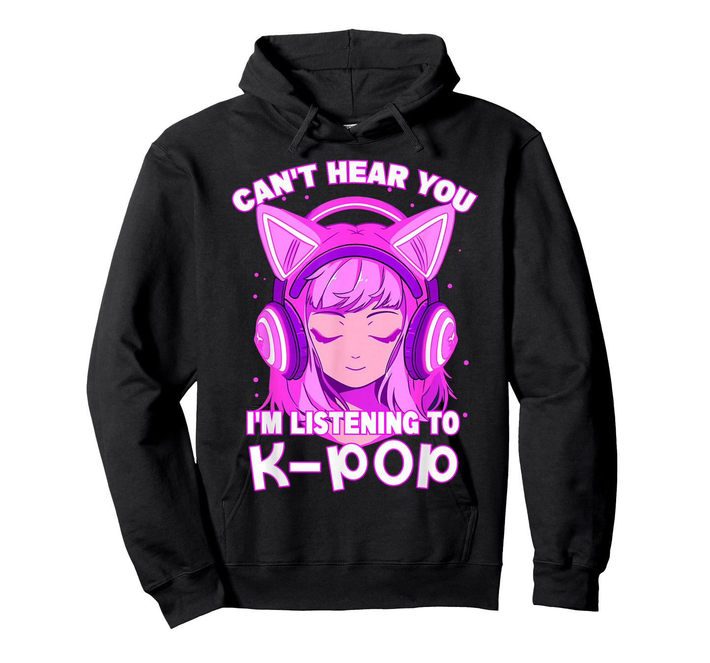 Cute Girl Graphic Tee Can't Hear You I'm Listening to Kpop T-Shirt