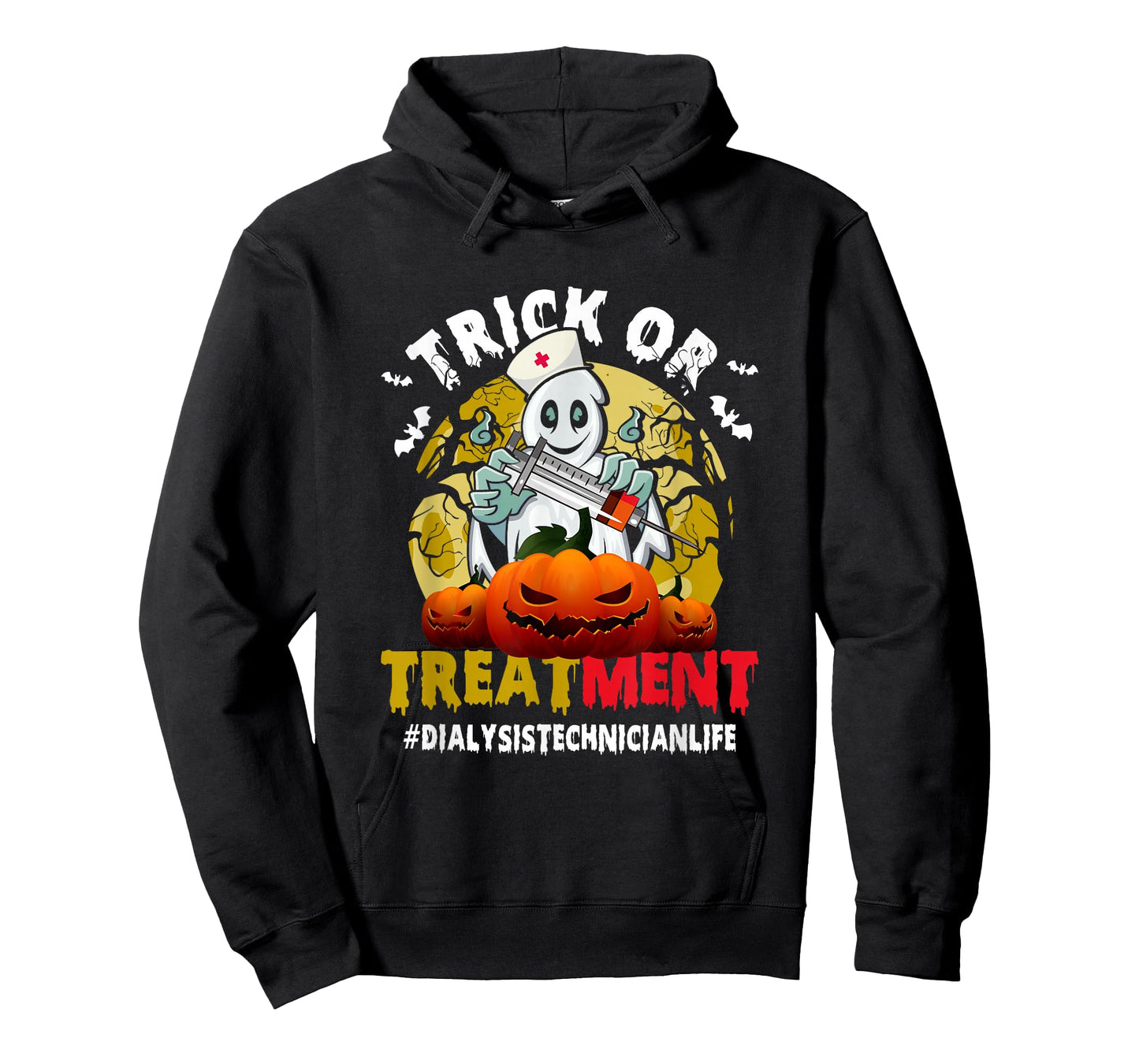 Trick Or Treatment Ghost Dialysis Technician Life Halloween T-Shirt