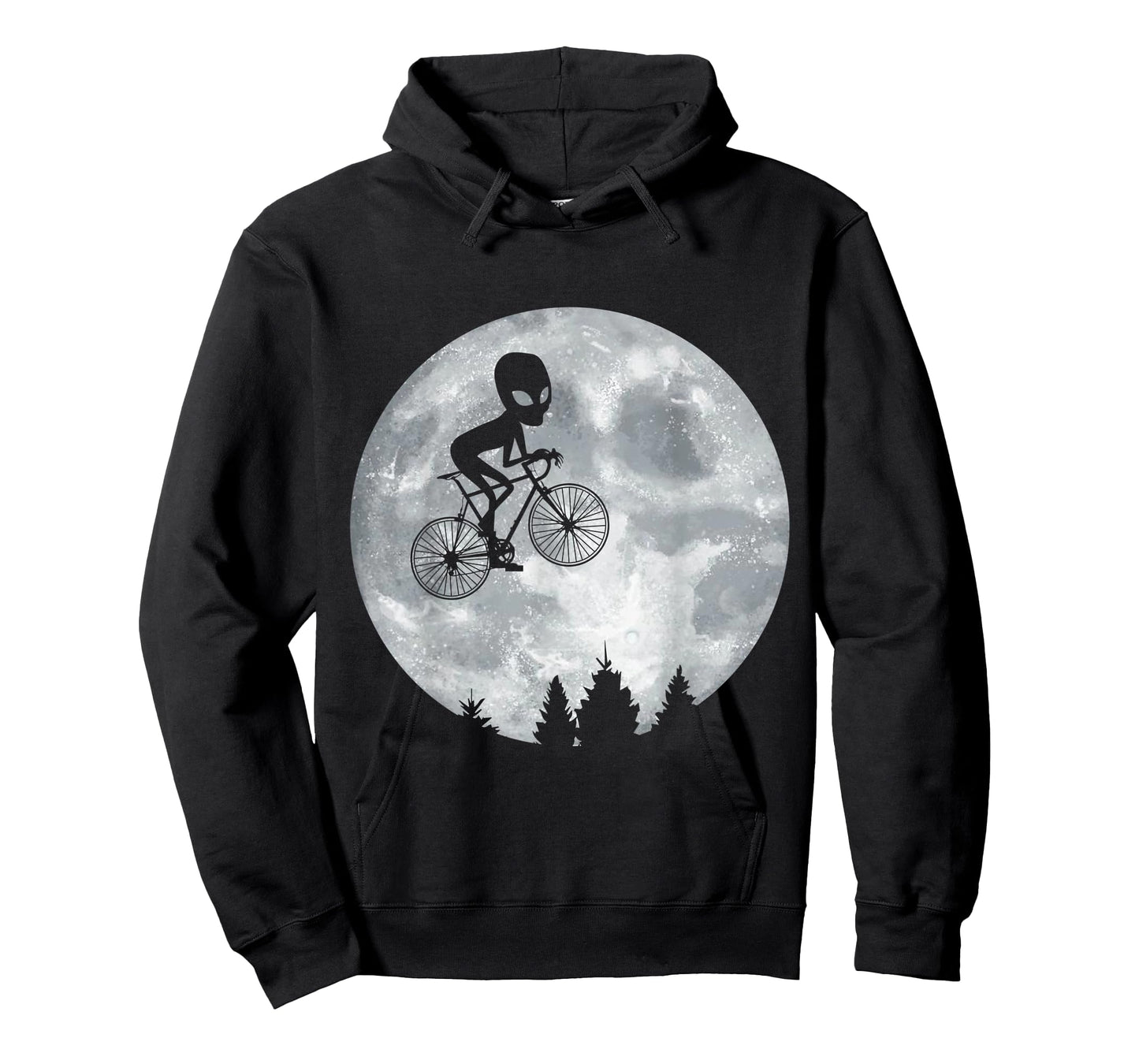 ALIEN Riding Moon Bike Halloween Lunar Cycling Cyclist T-Shirt