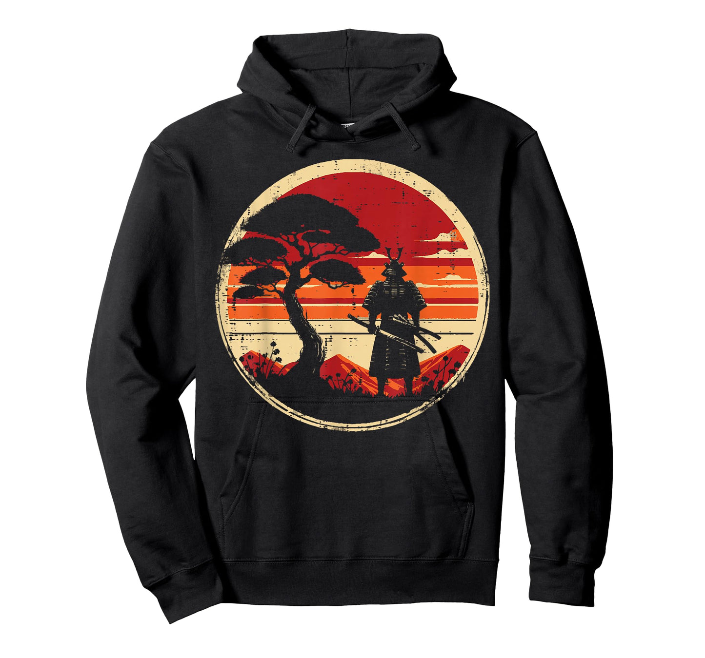 Japanese Art Samurai Retro Sunset Warrior Men Women Kids T-Shirt