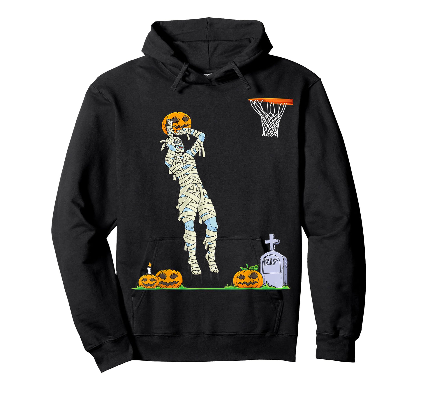 Funny Mummy Basketball Halloween Pumpkin T-Shirt