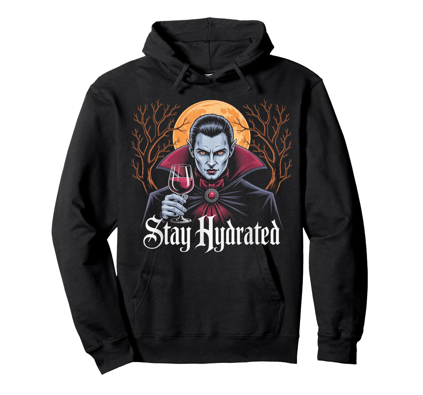 Stay Hydrated Vampire Dracula Glass of Blood Halloween Funny T-Shirt