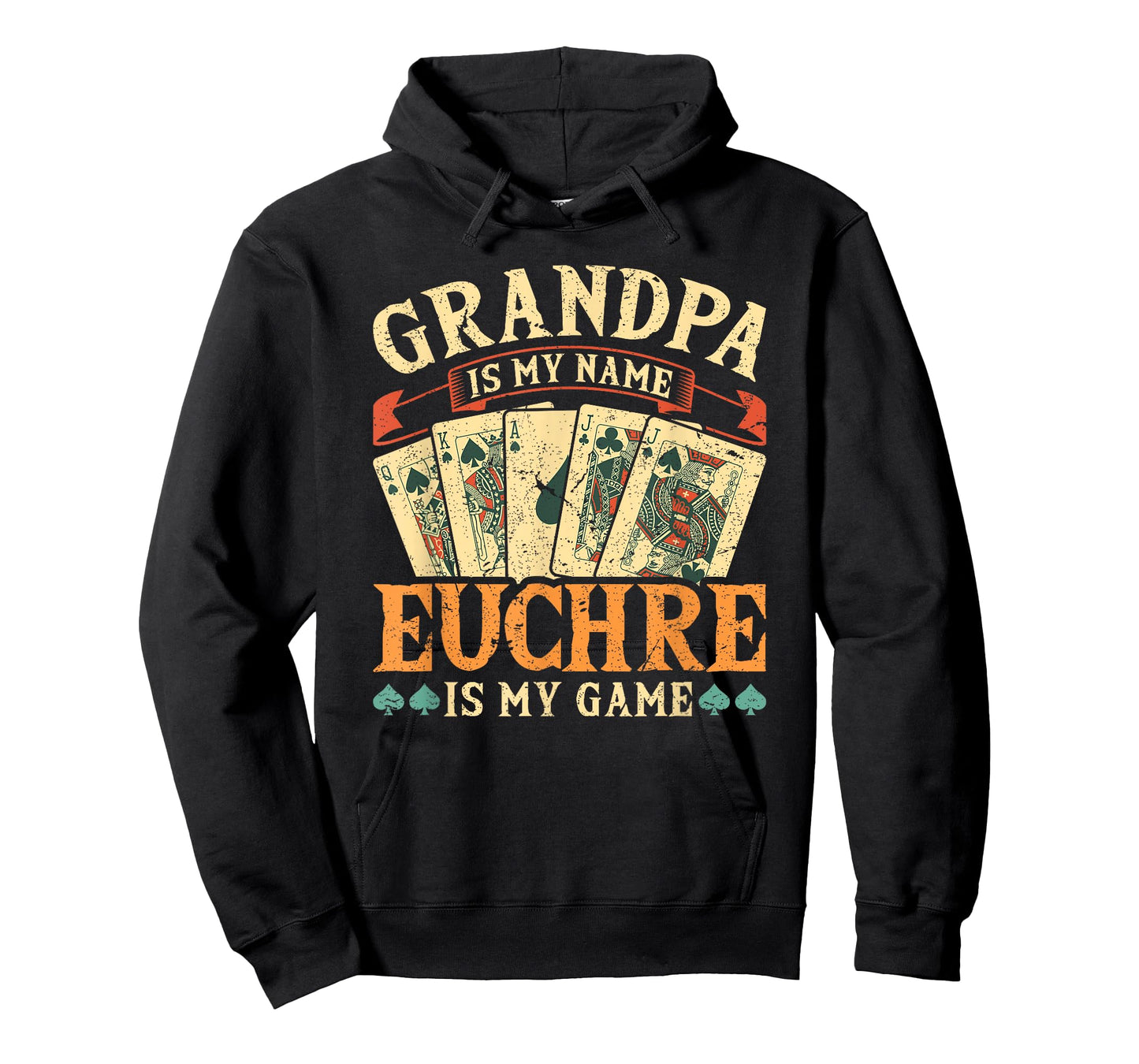 Euchre Grandpa Is My Name, Funny Retro Euchre Card Game T-Shirt