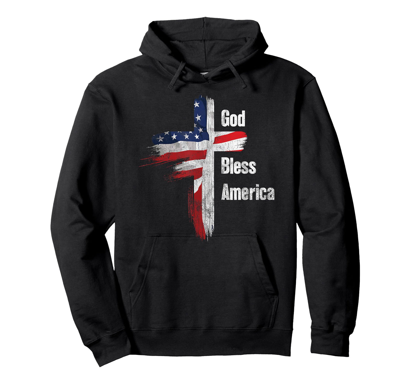 God Bless America 4th of July Christian Patriot USA Flag T-Shirt