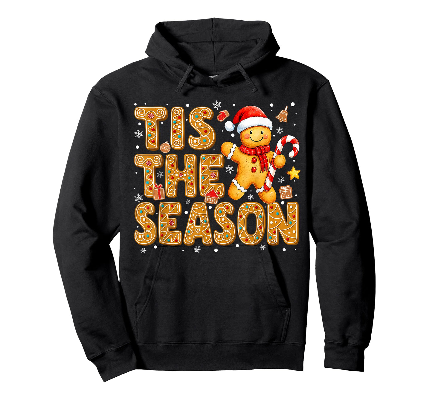 Tis The Season Gingerbread Santa Hat Christmas Cookie Women T-Shirt