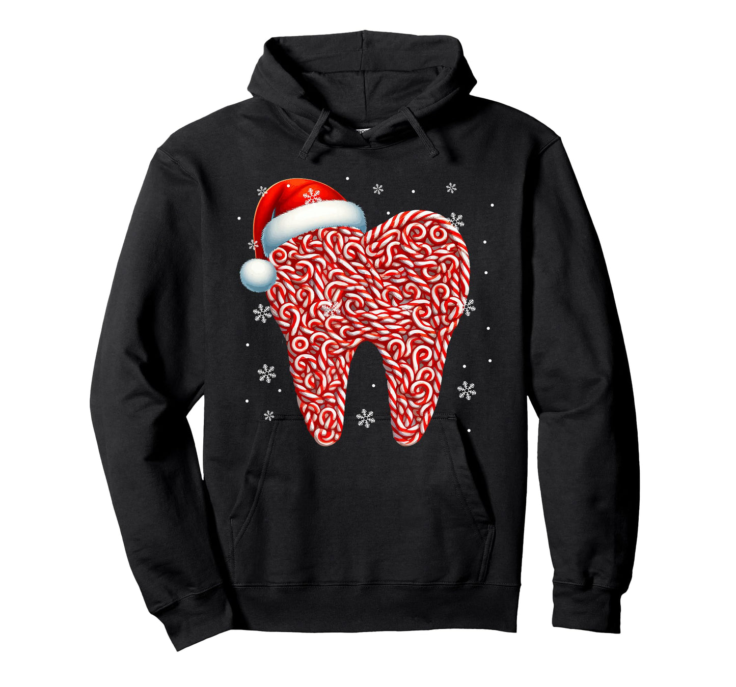 Candy Canes In Tooth Shape Christmas Dentist Dental Squad T-Shirt