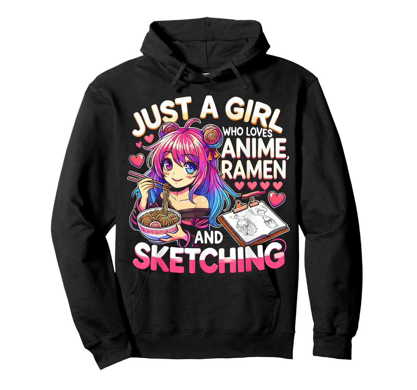 Just A Girl Who Loves Anime Ramen and Sketching, Japan Anime T-Shirt