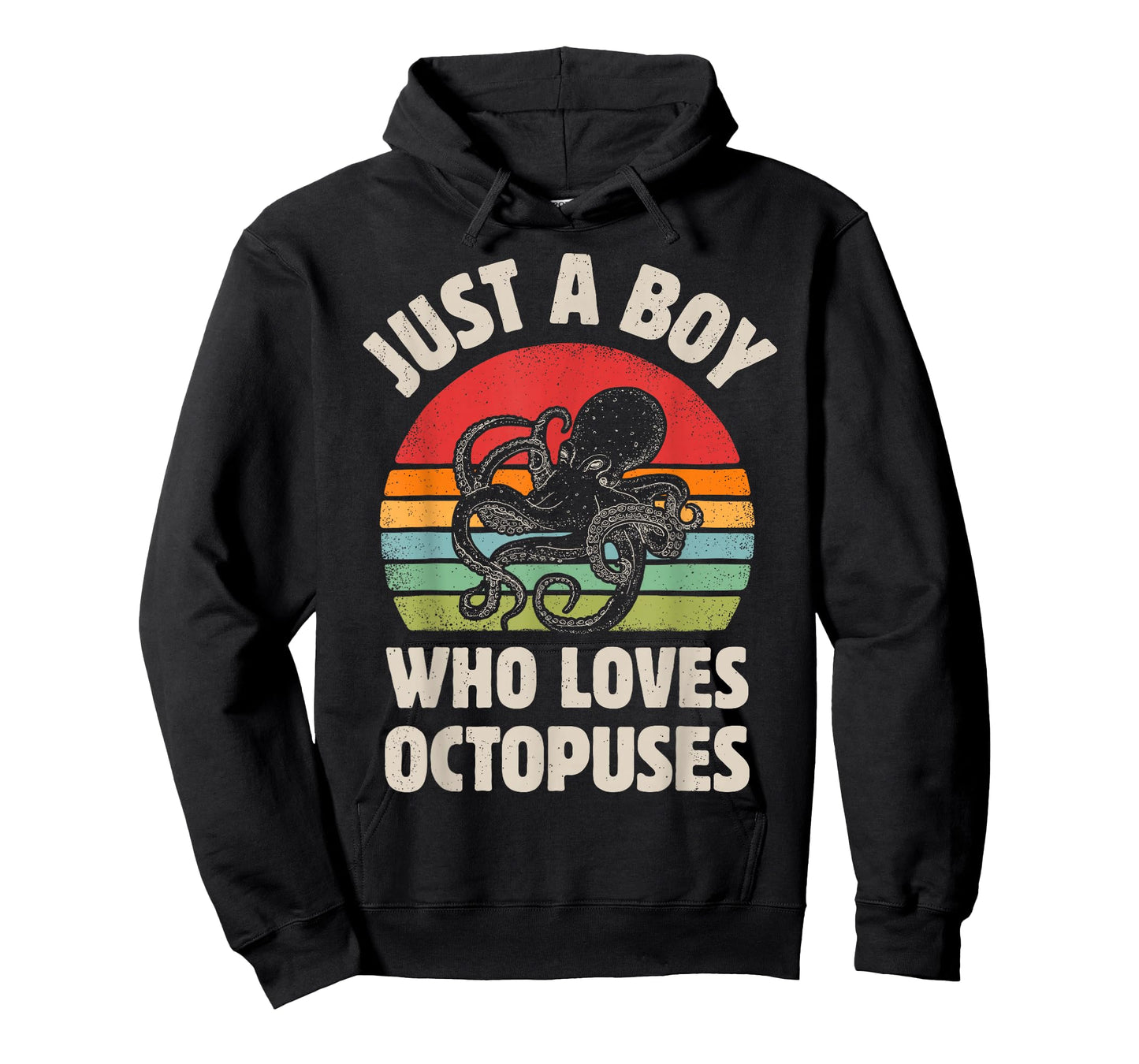 Octopus Just A Boy Who Loves Sea Animals Men Retro Vintage T-Shirt