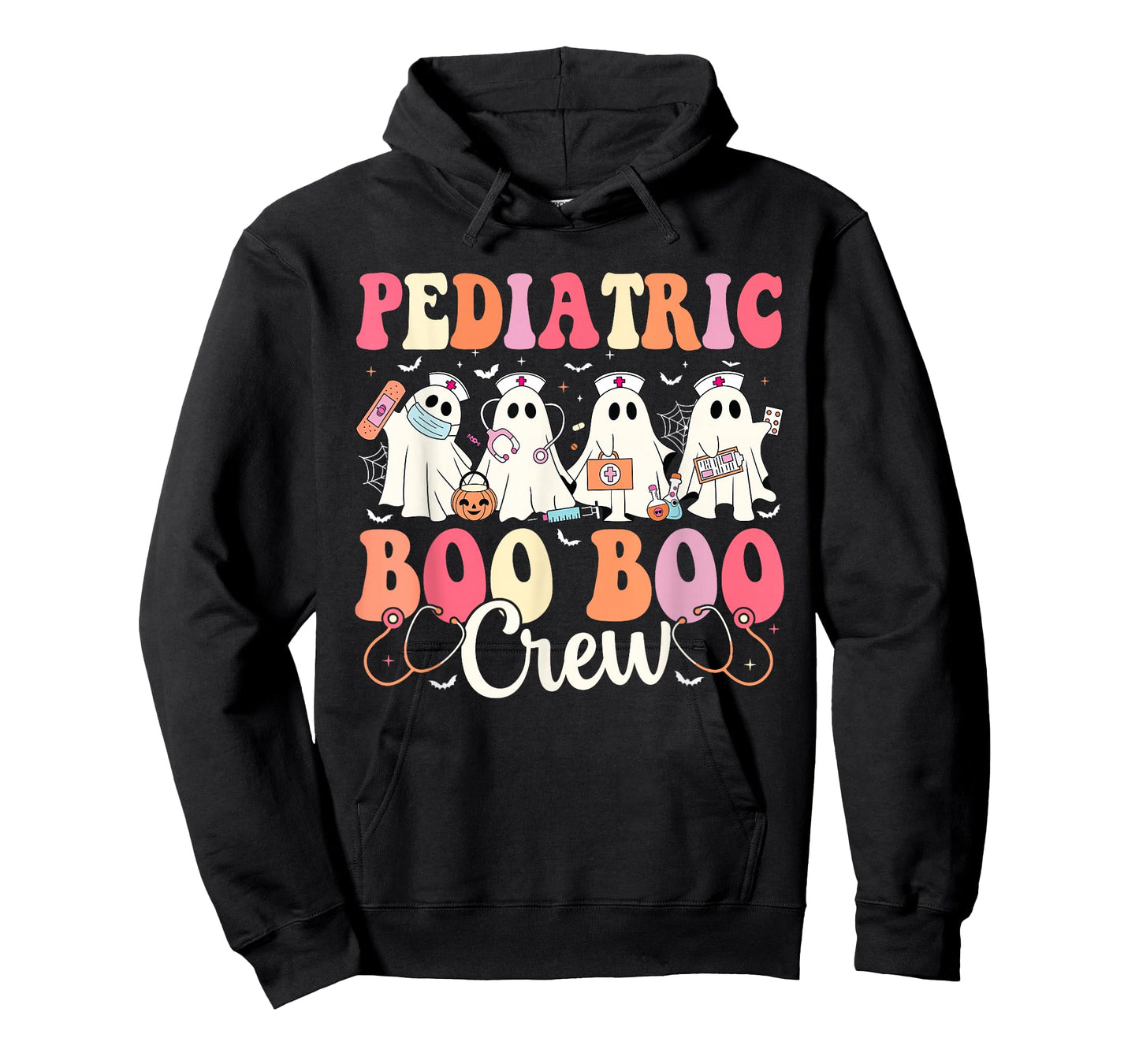 Pediatric Nurse Boo Boo Crew Ghost Nurse Halloween Costume T-Shirt