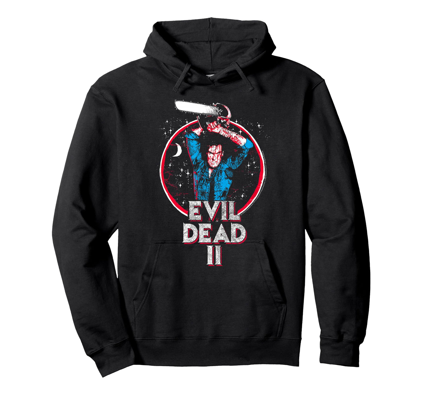 Evil Dead 2 Ash and Chainsaw Circle Logo Horror Movie T-Shirt