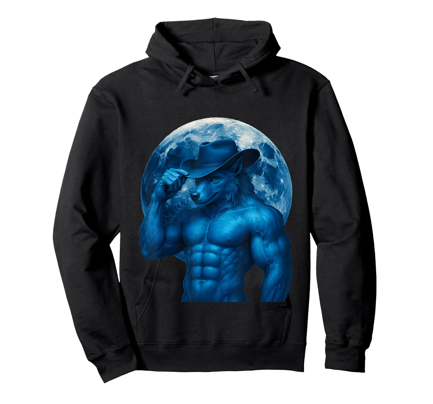 Alpha Wolf Meme Cowboy Werewolf Furry Funny Cringe Weird T-Shirt