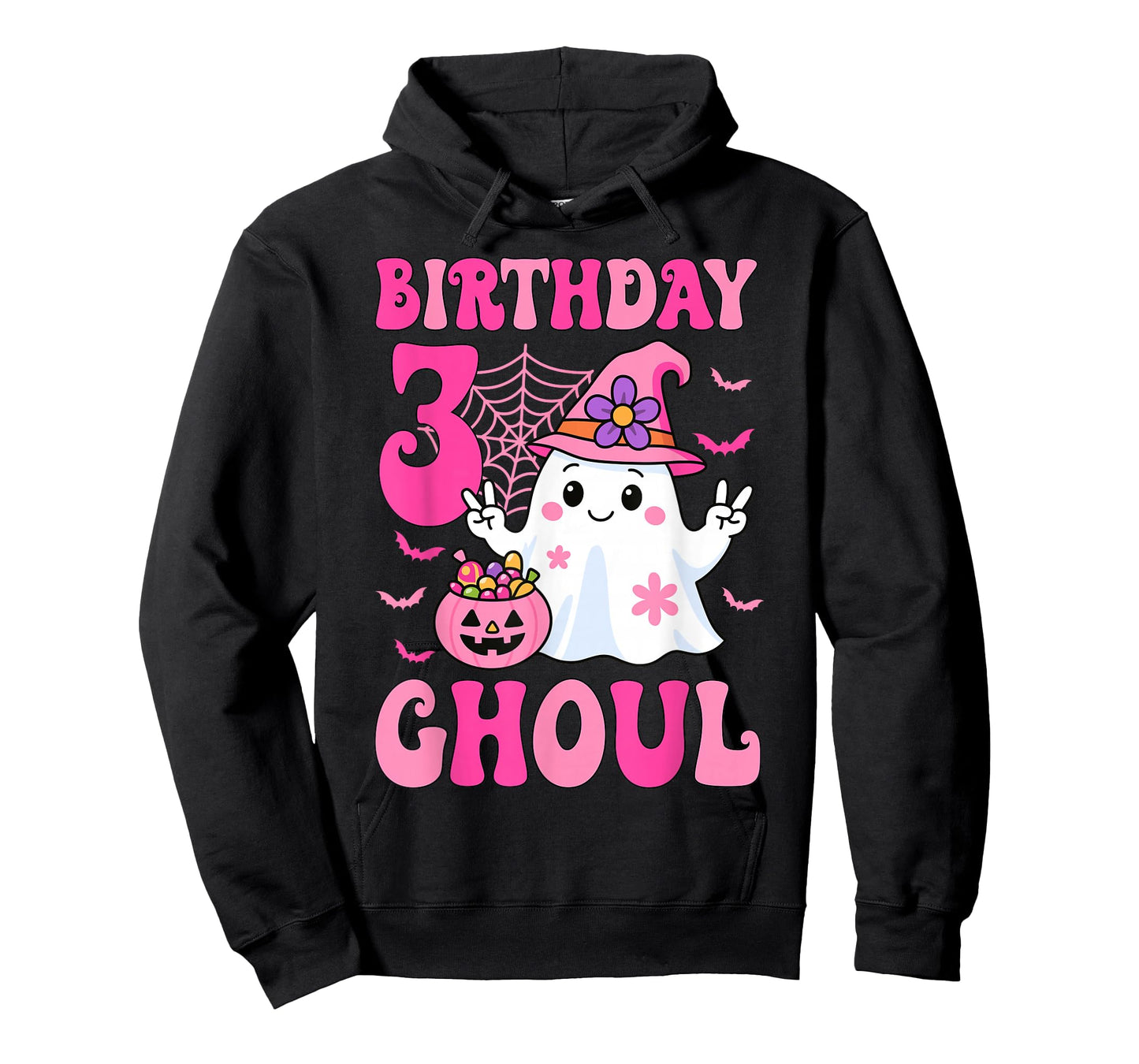I'm 3 Years Old Girls Cute Ghost It's My 3rd Birthday Ghoul T-Shirt