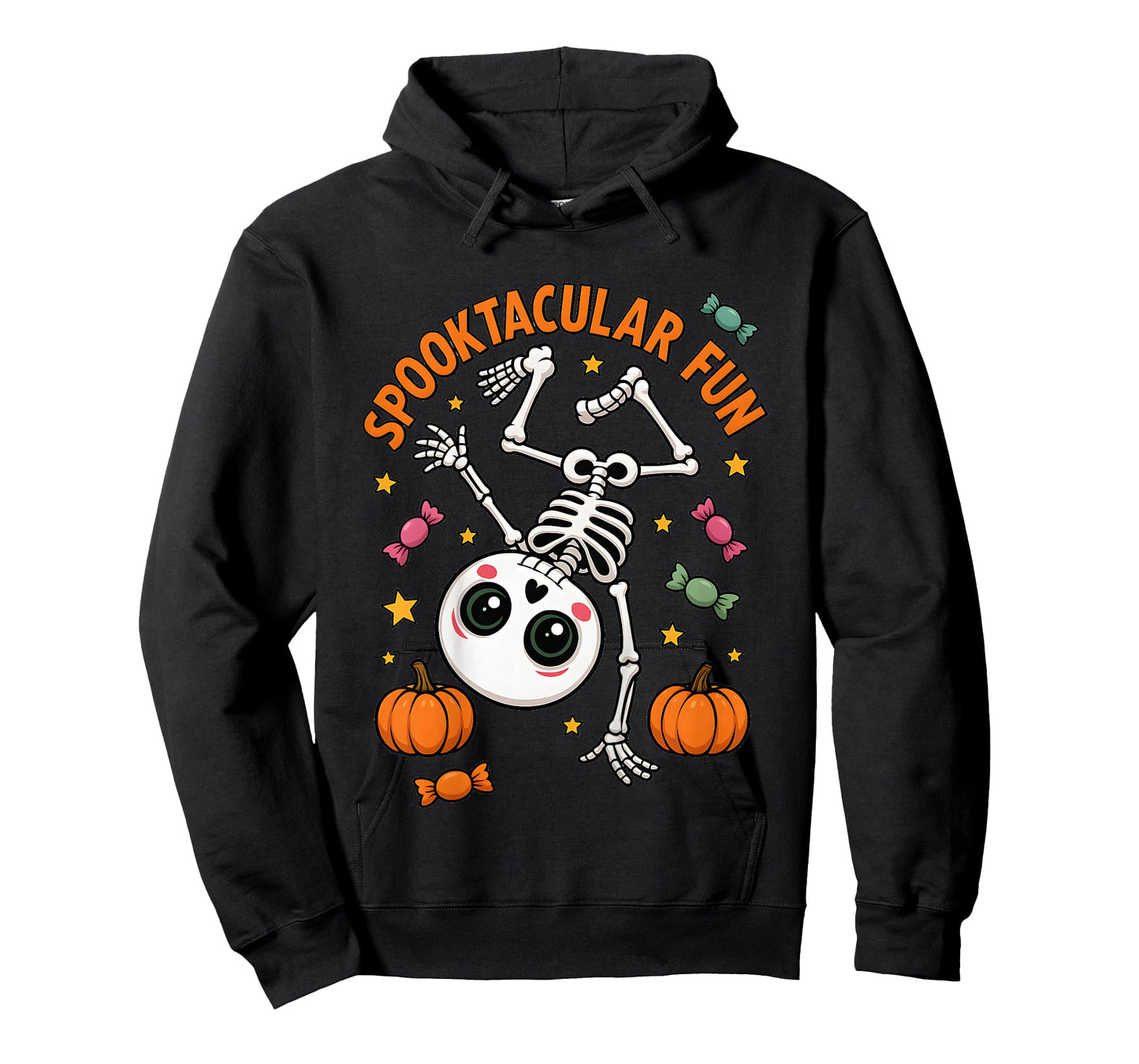 Cute Skeleton Handstand Halloween Gymnastics Kids T-Shirt