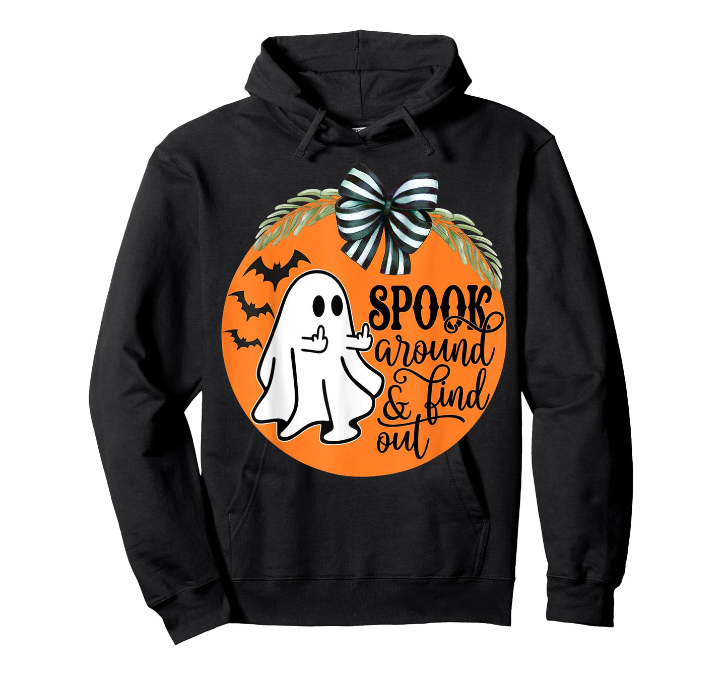 Spook Around & Find Out Ghost Middle Finger T-Shirt