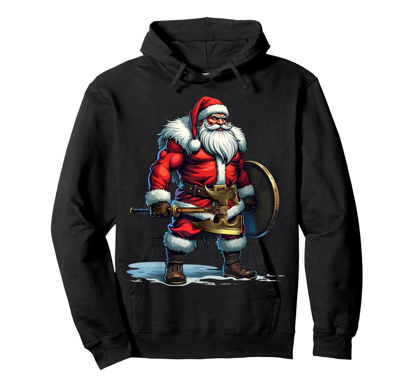 Bad Santa Claus Viking Berserker Look Christmas T-Shirt