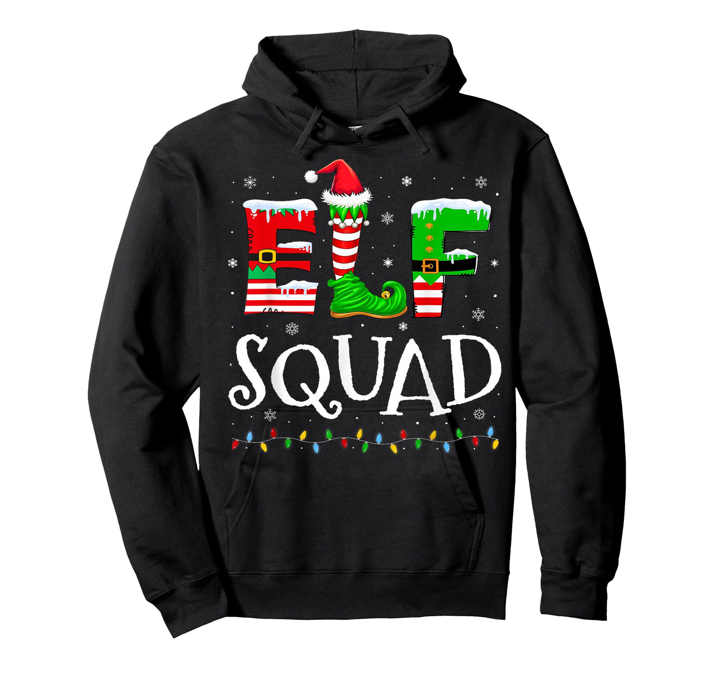 Funny Elf Squad Family Christmas Matching Pajamas Xmas Tee T-Shirt