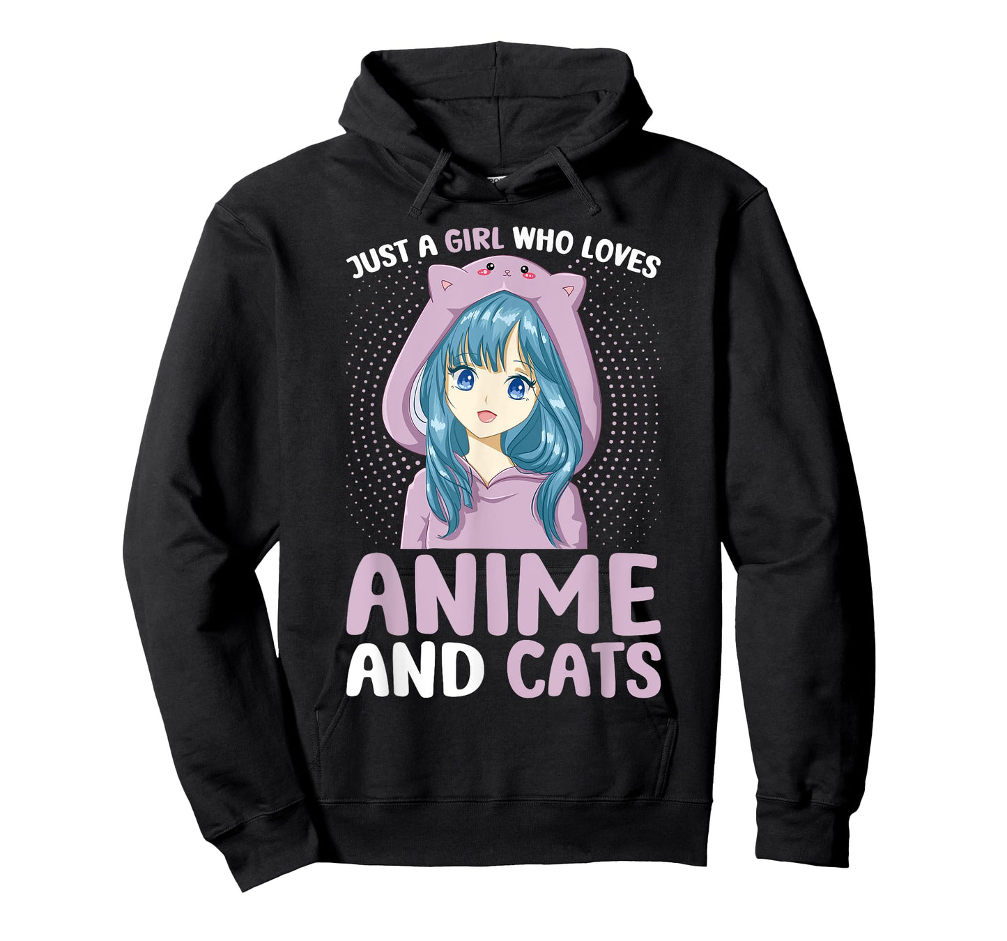 Just a Girl Who Loves Anime and Cats Women Teen Girls T-Shirt