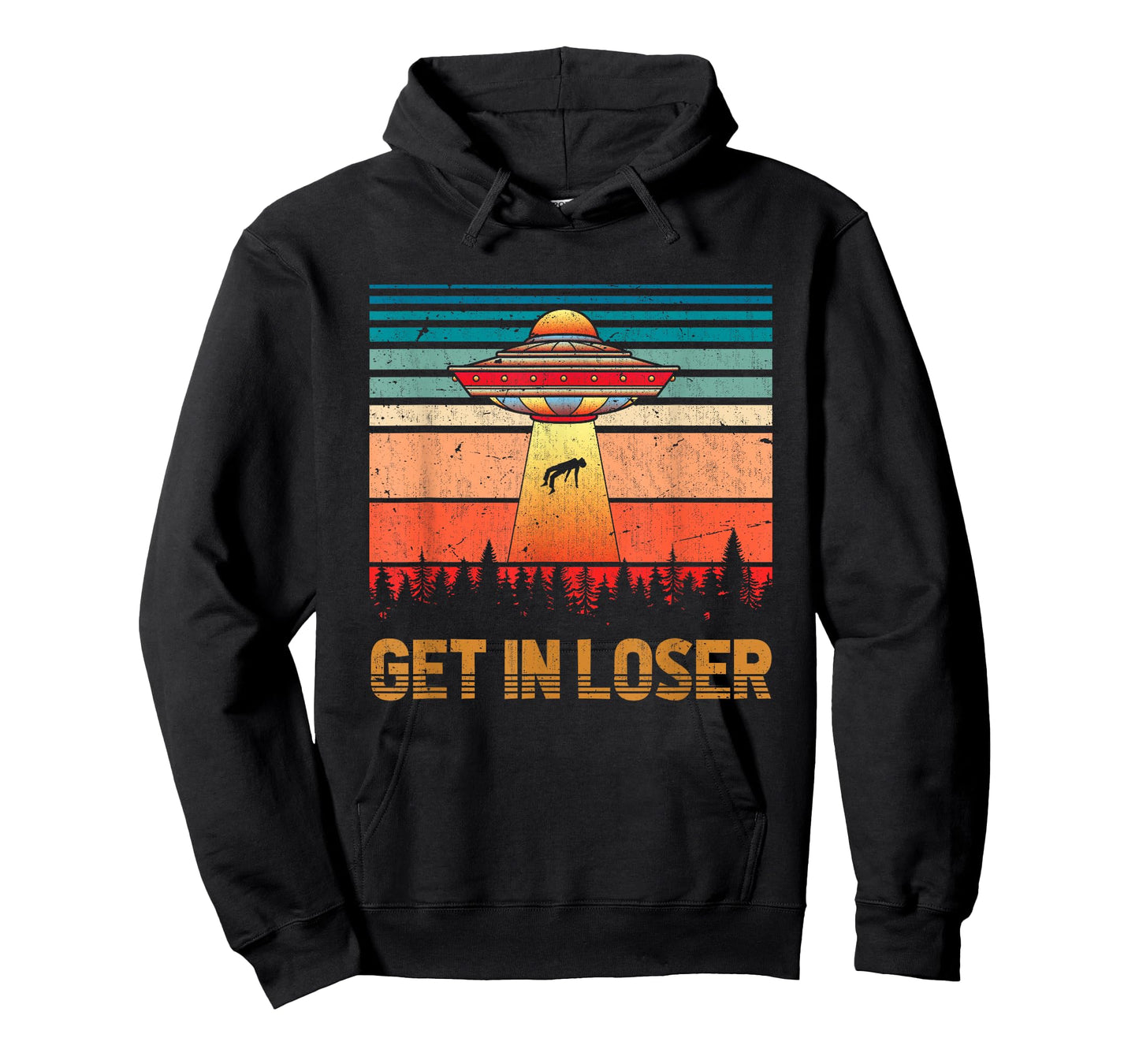 Get In Loser Funny Unidentified Flying Object Retro Alien T-Shirt