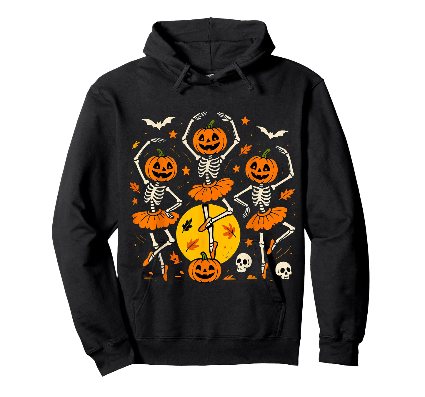Ballet Pumpkin Skeleton Scary Halloween Men Women Boys Girl T-Shirt