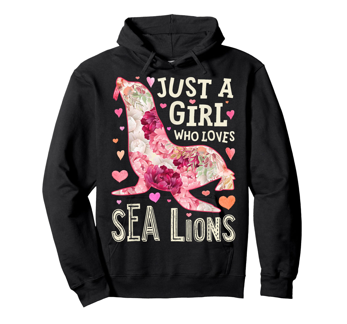 Sea Lion Just A Girl Who Loves Animal Flower Women Floral T-Shirt