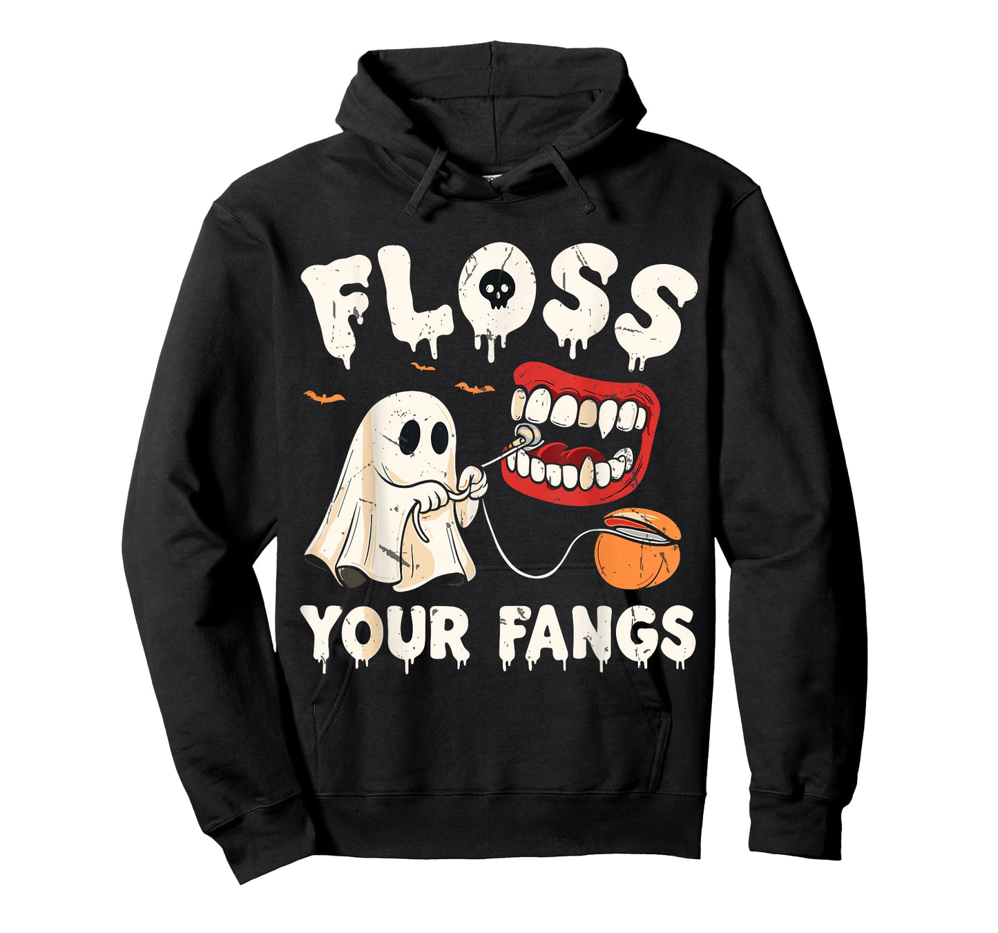 Floss Your Fangs Boo Dental Halloween Spooky Dentist T-Shirt T-Shirt