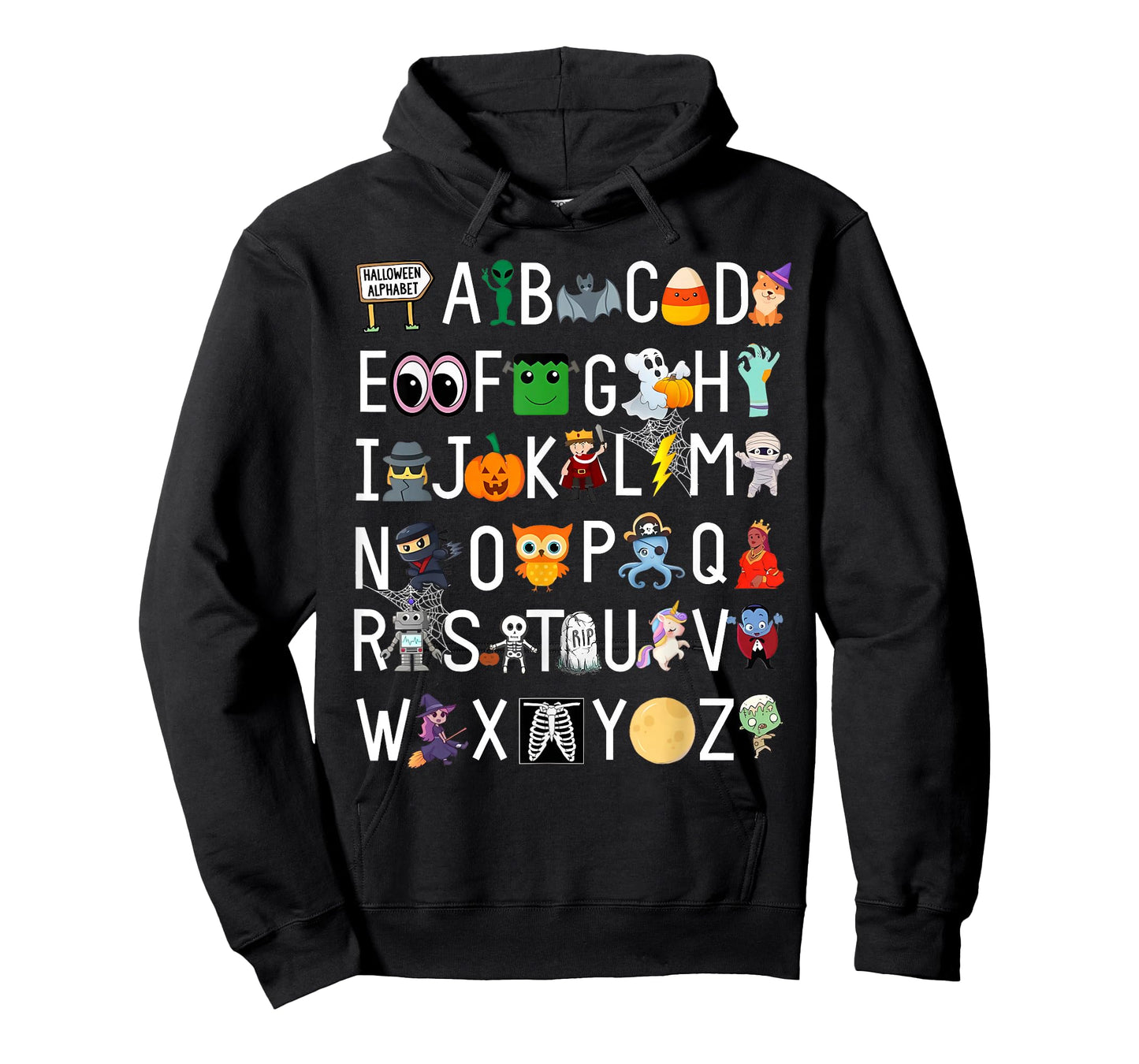 ABCs Learning Kindergarten Teacher Funny Halloween Alphabet T-Shirt