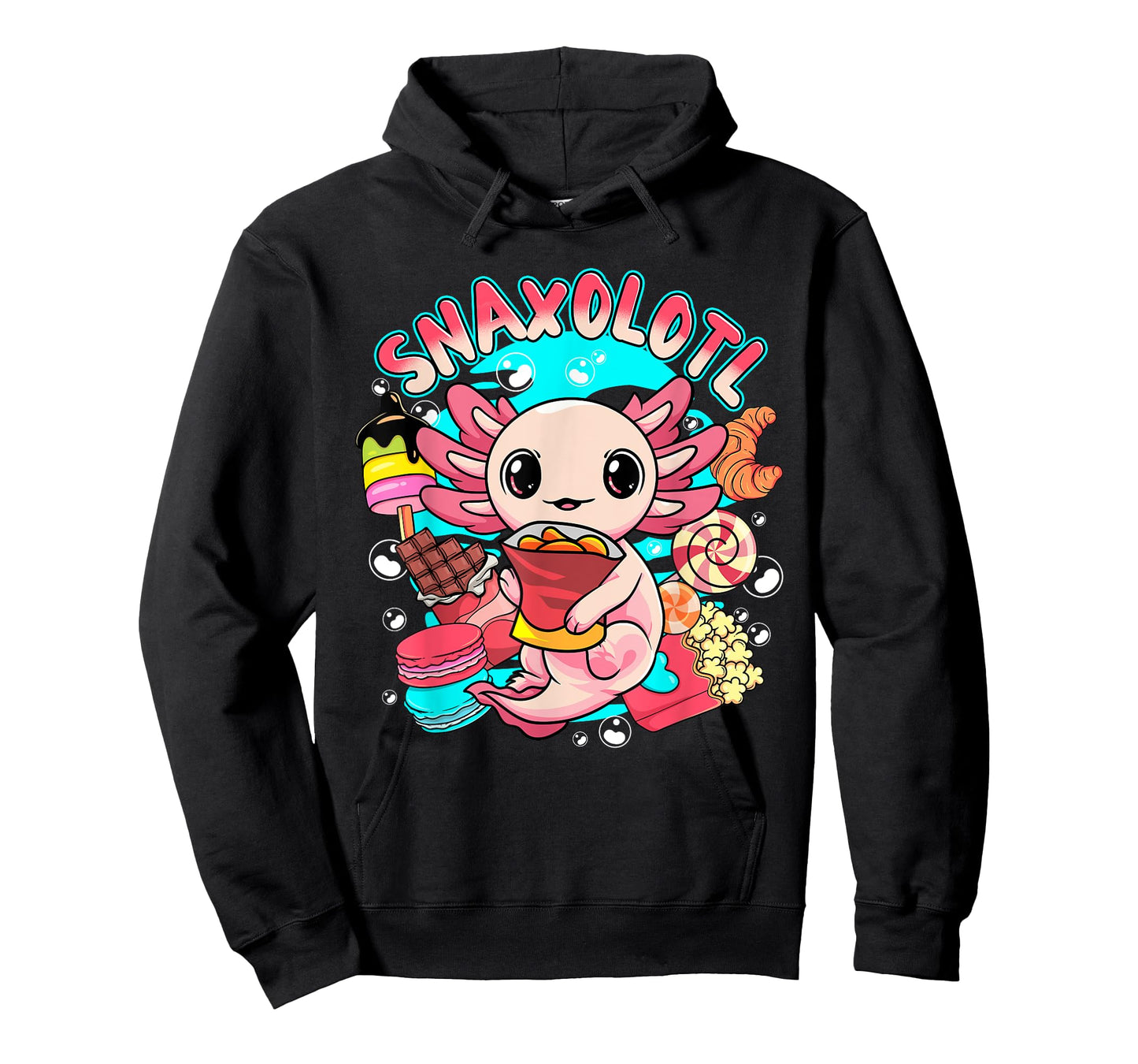 Cute Axolotl Lover Snaxolotl Food Sweets Kids Boys Girls T-Shirt