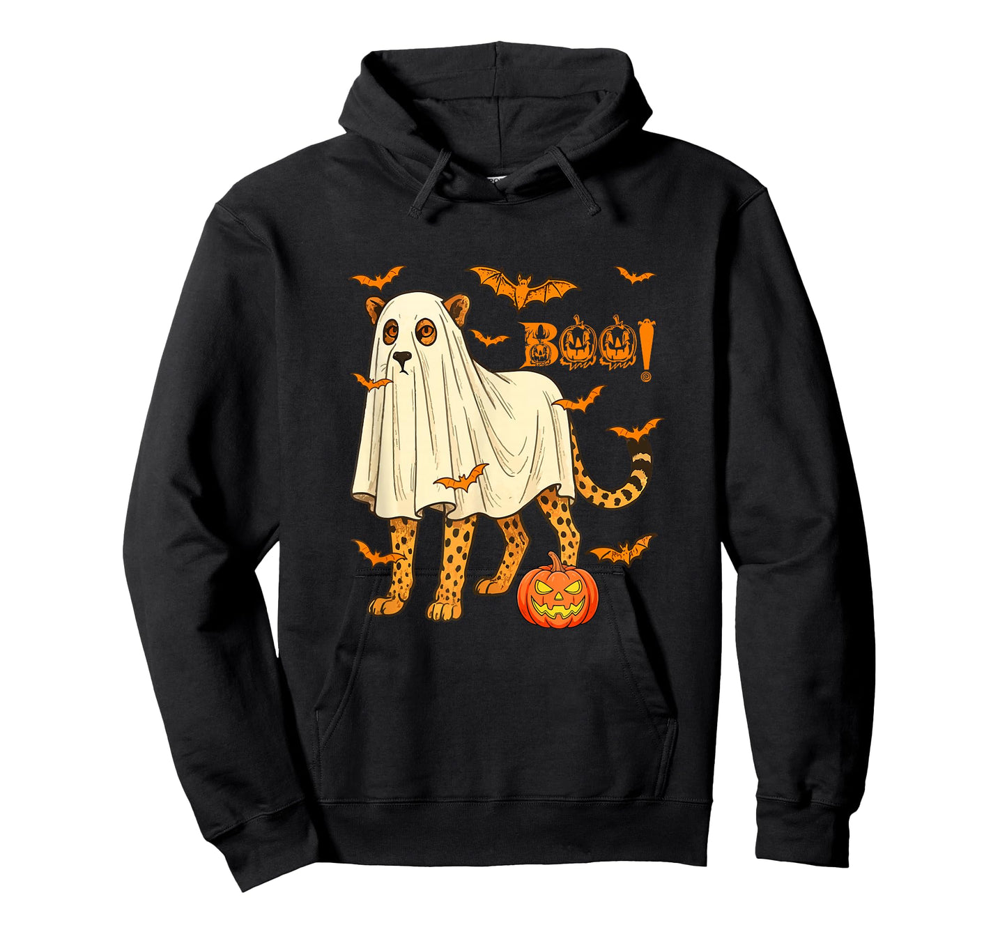 Boo Halloween Cheetah Cosplay Ghost Costume Animal Lover T-Shirt
