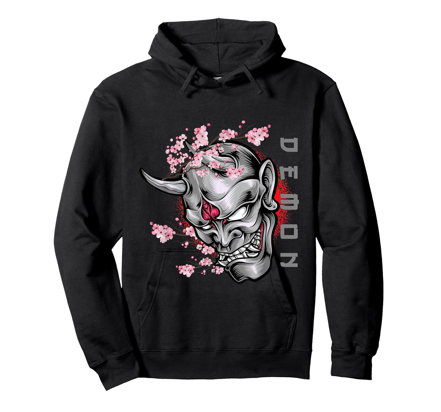 Cool Japanese Demon Oni Face Otaku Anime Style Manga Art T-Shirt