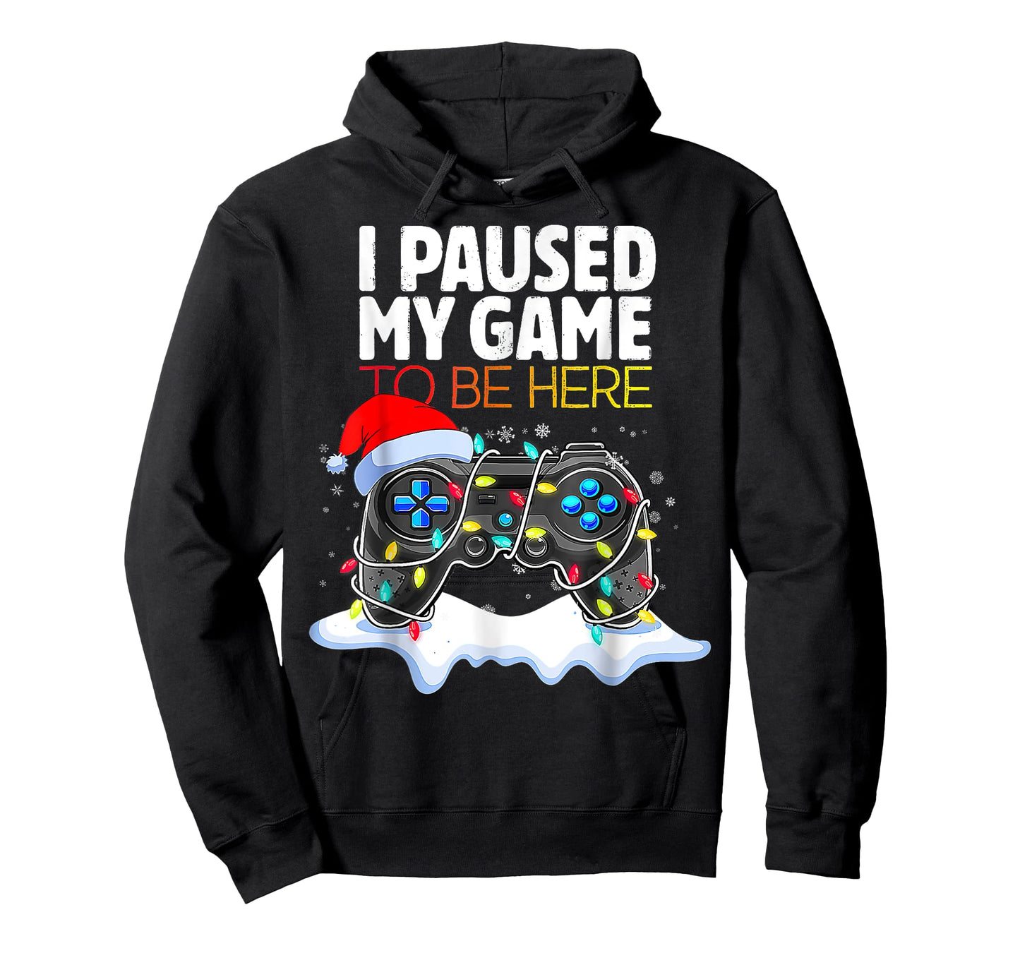 I Paused My Game To Be Here Funny Christmas Gamer Boys T-Shirt