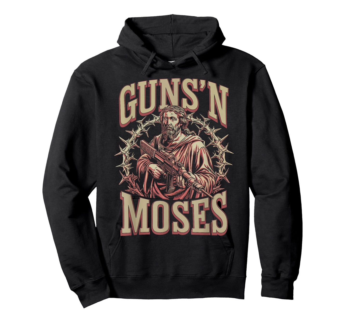 Guns N Moses, Religious Christian Bible Moses Gun Lover T-Shirt