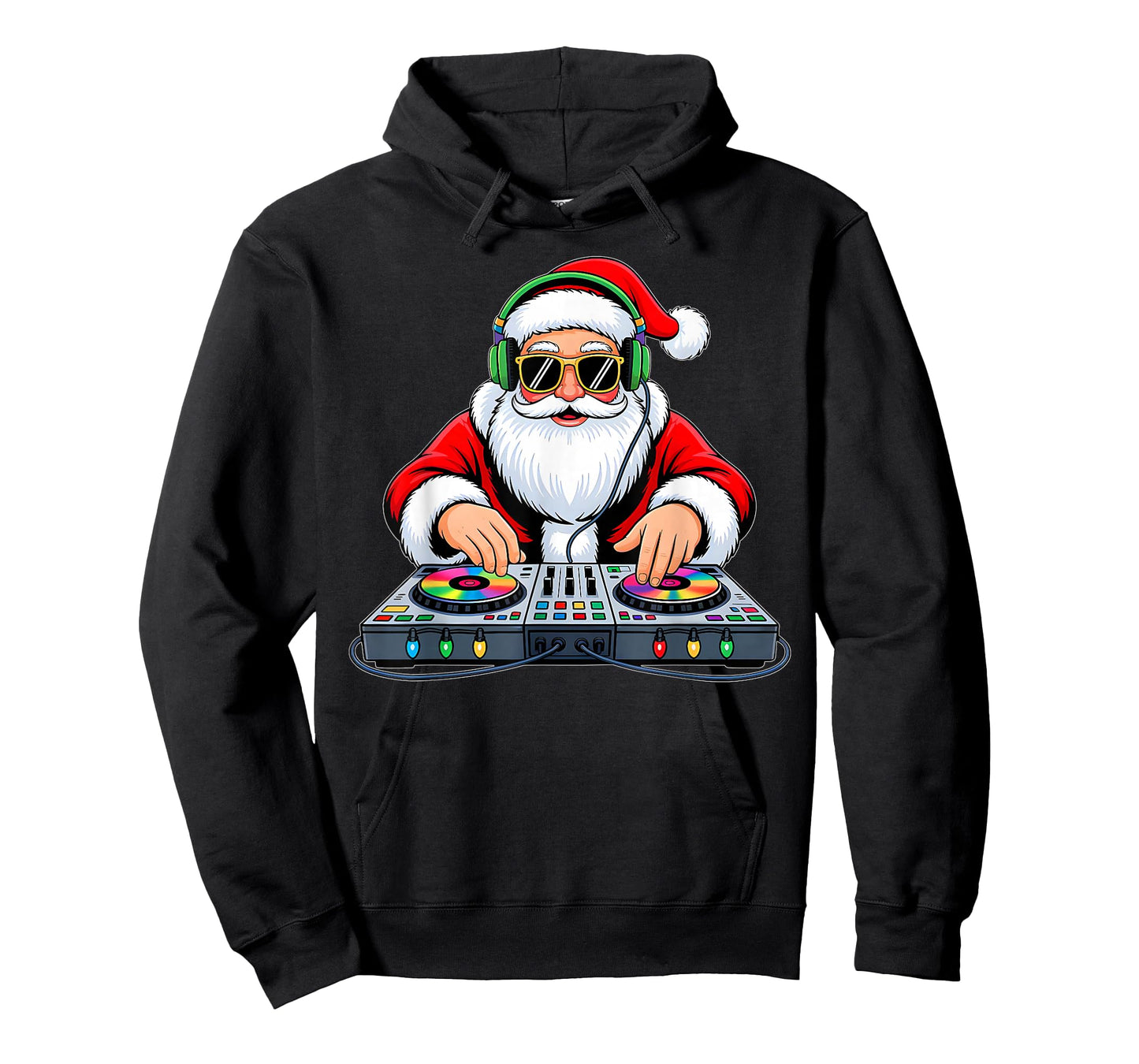 Funny Christmas DJ Santa Xmas Turntable Music Men Boys T-Shirt