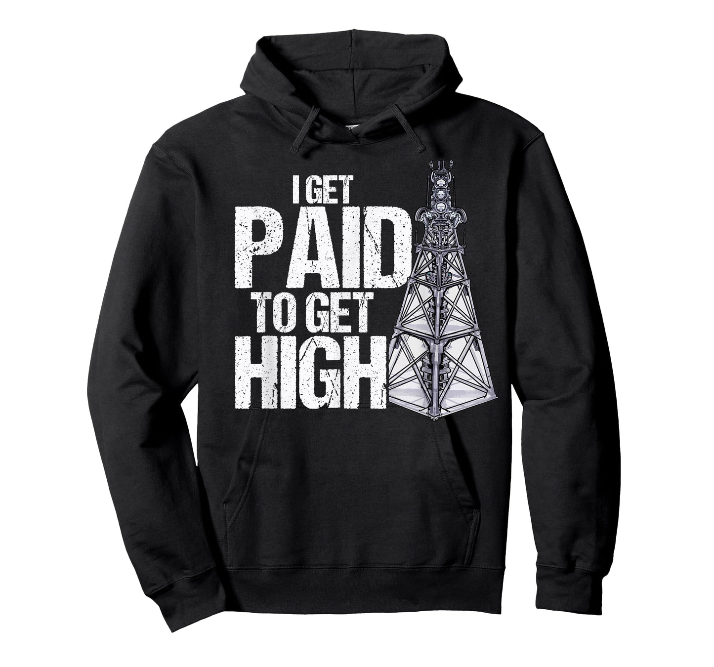 I Get Paid To Get High Linemen Tower Climber T-Shirt
