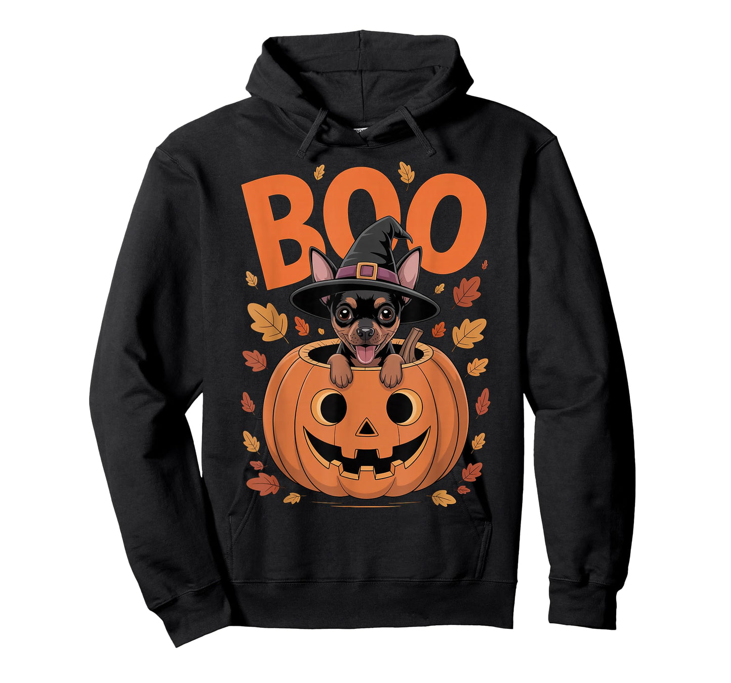 Min Pin Costume on Pumpkin Halloween Miniature Pinscher T-Shirt
