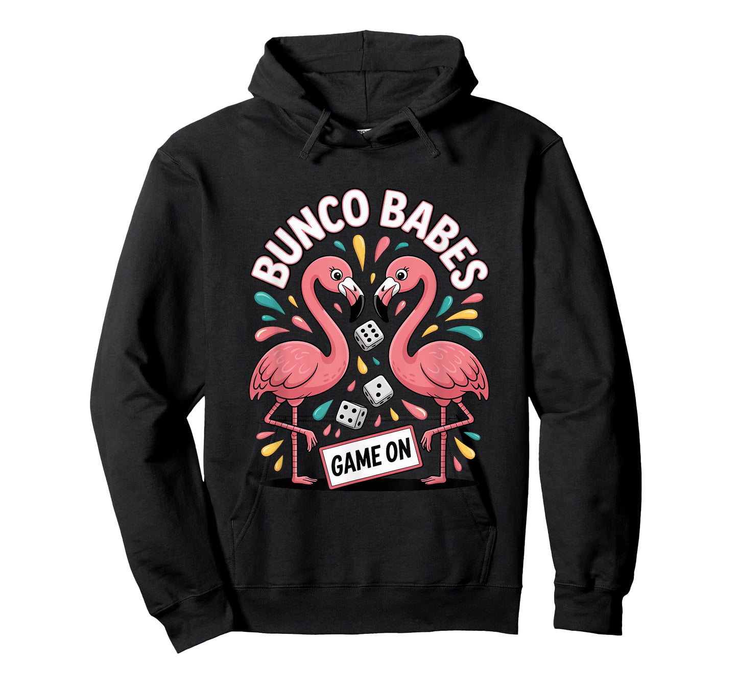 Funny Bunco Party Supplies with Flamingo for Bunco Babes T-Shirt