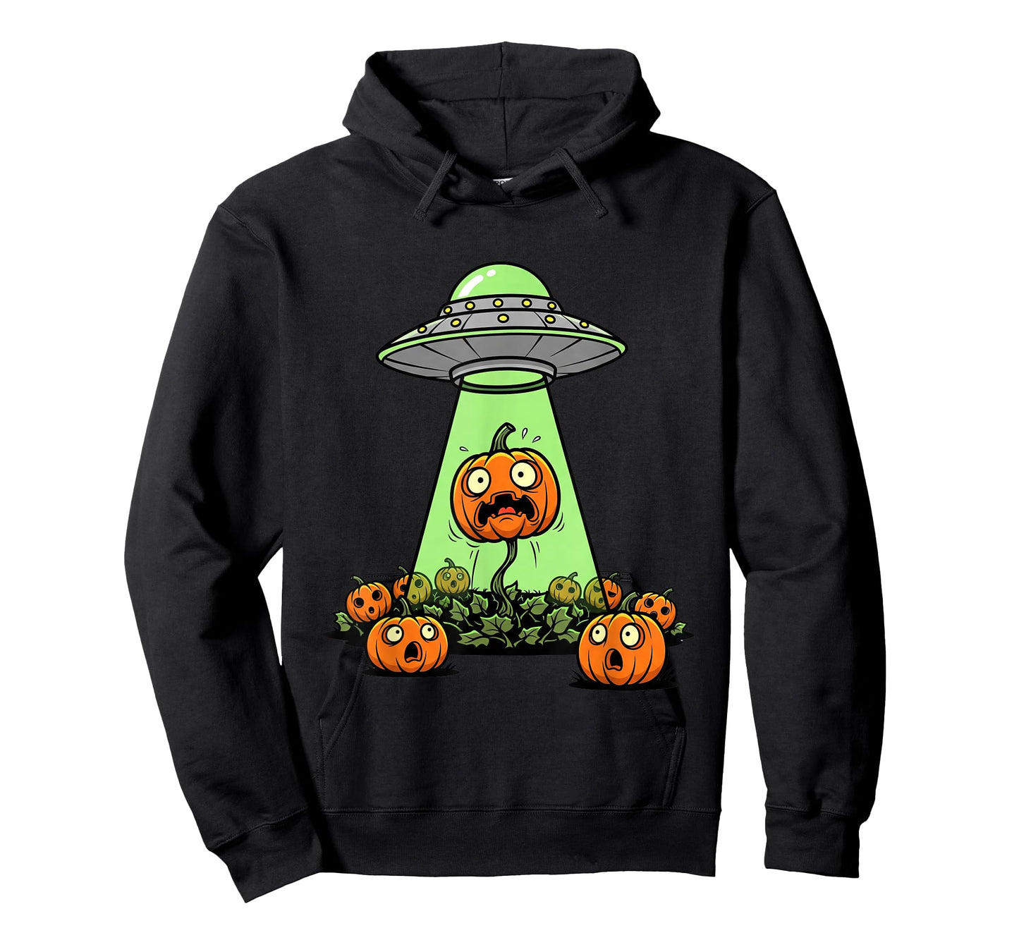 Alien Abduction Funny Pumpkin Halloween Light UFO Tee Jack O T-Shirt