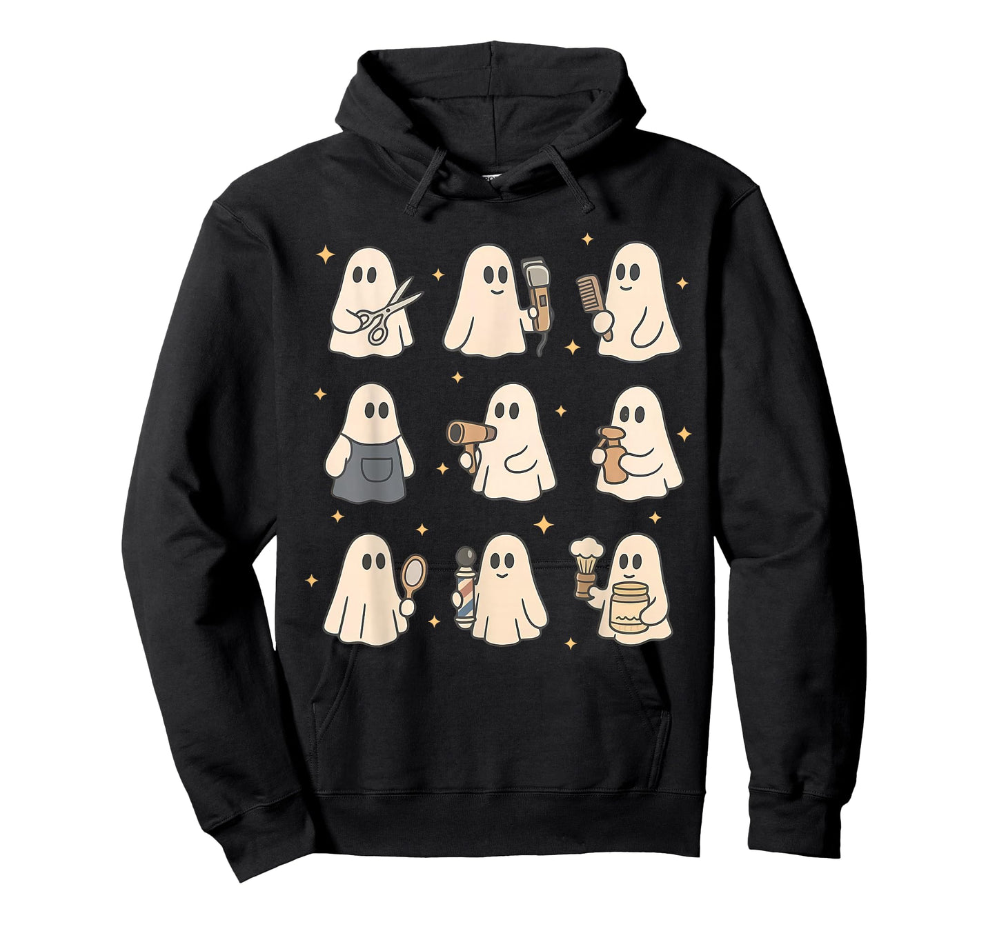 Hairdresser Ghost Halloween Spooky Ghosts Barber Hairstylist T-Shirt