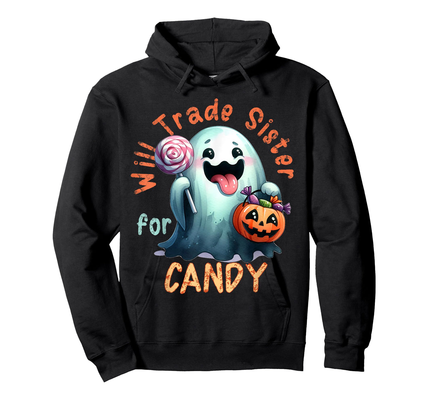 Halloween Will Trade Sister For Candy Ghost Kid Girl Boy T-Shirt